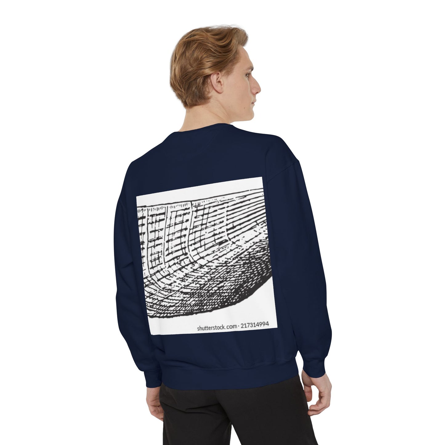 Graphic Unisex Garment-Dyed Sweatshirt | Nautical Design for Ocean Lovers