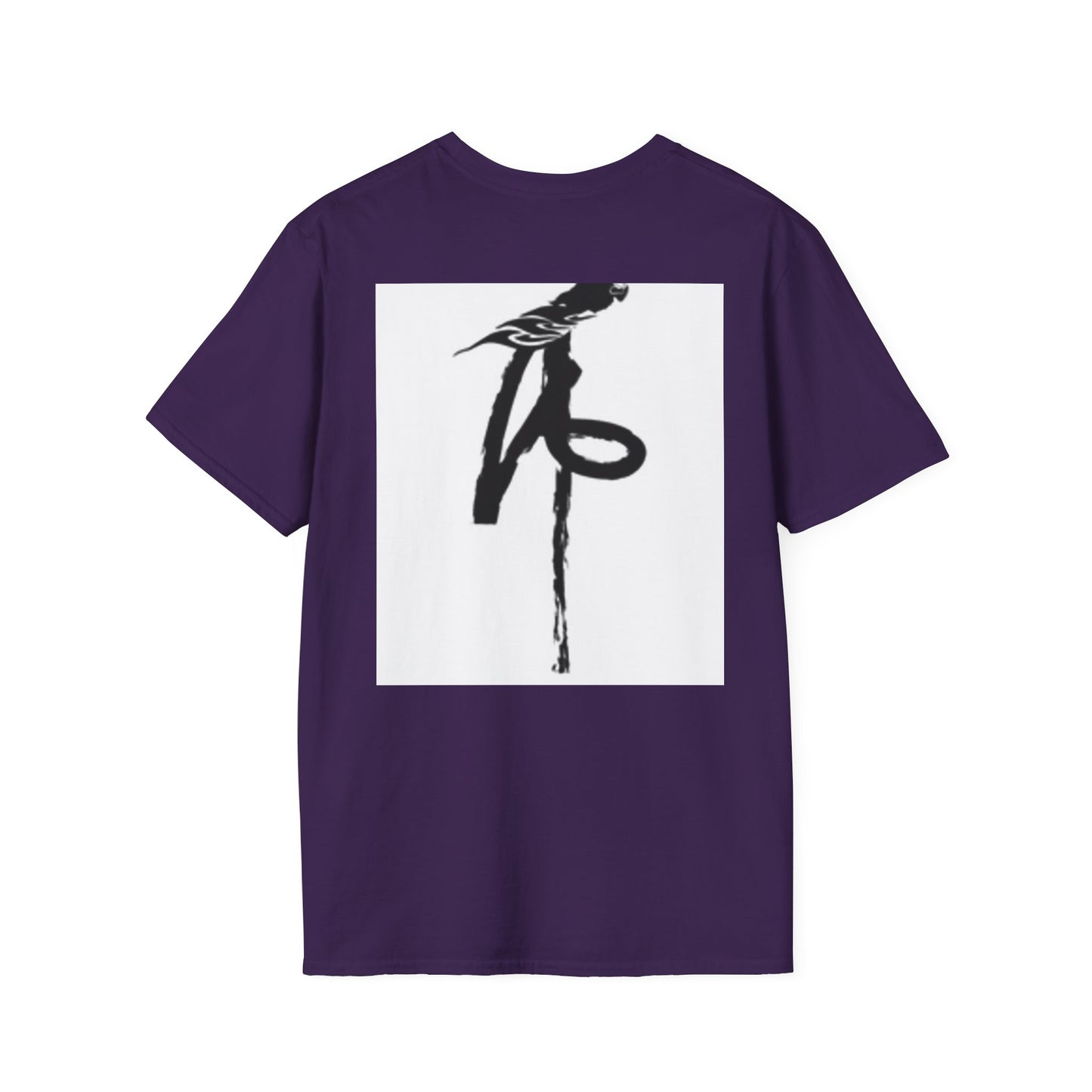 Unisex Softstyle T-Shirt - Black Bird Design for Nature Lovers