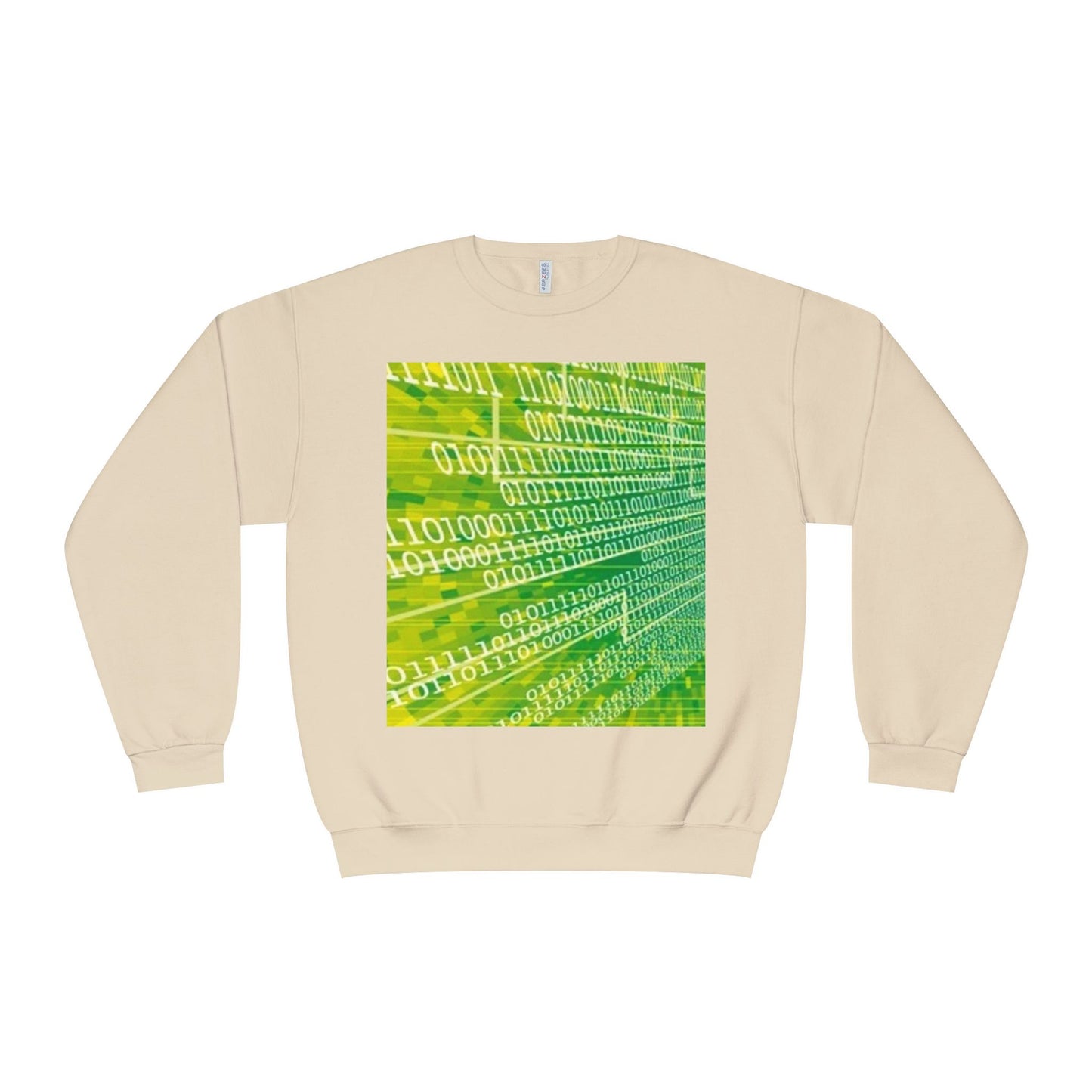 Binary Code Inspired Unisex Crewneck Sweatshirt - Tech Vibe for Cyber Enthusiasts