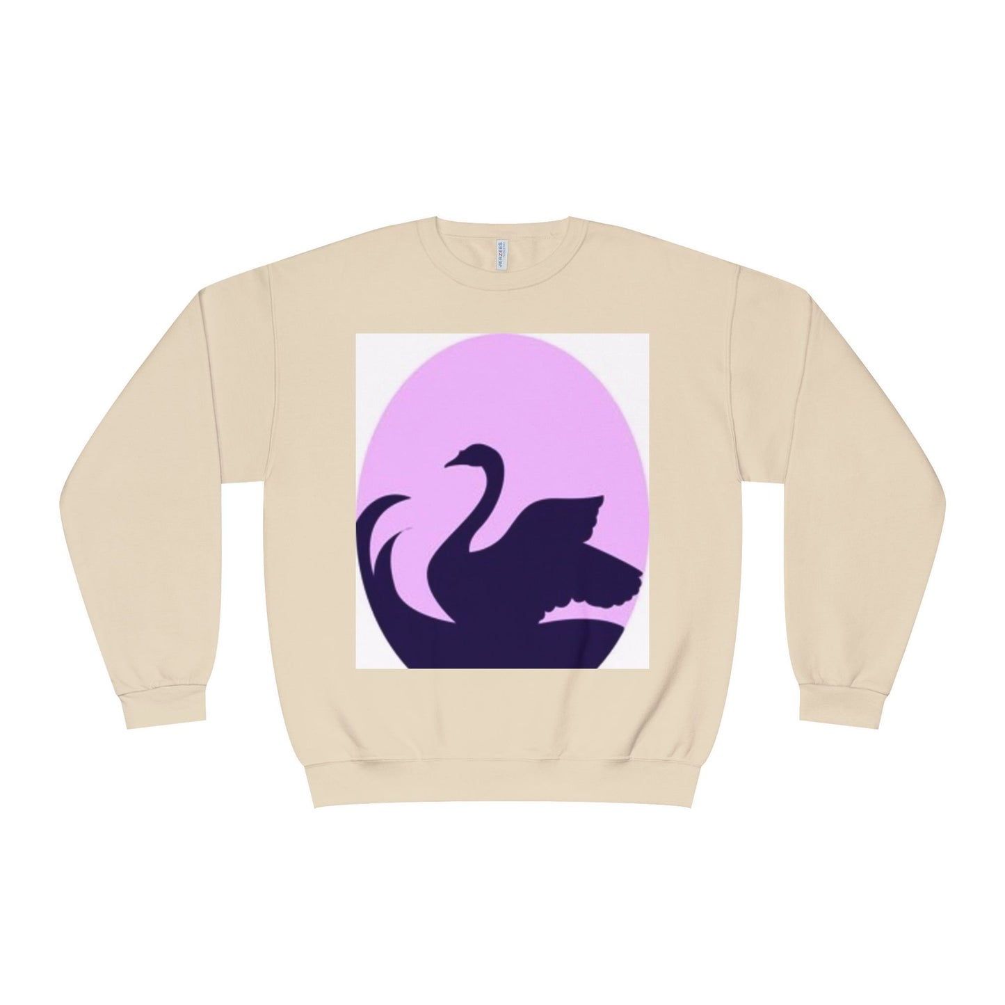 Elegant Swan Silhouette Unisex Crewneck Sweatshirt - Cozy Spring Fashion