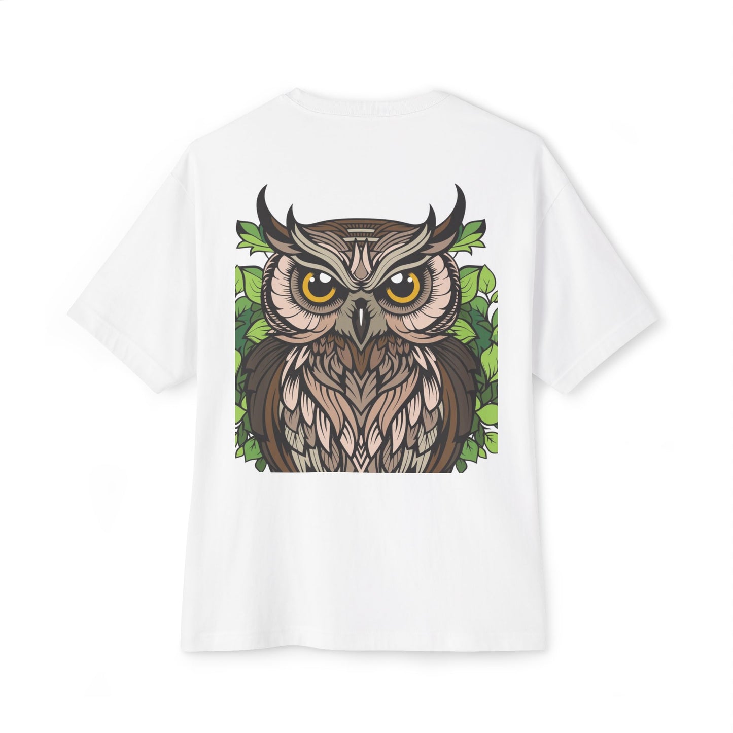 Wildlife Graphic Oversized T-Shirt - Snake & Owl Design