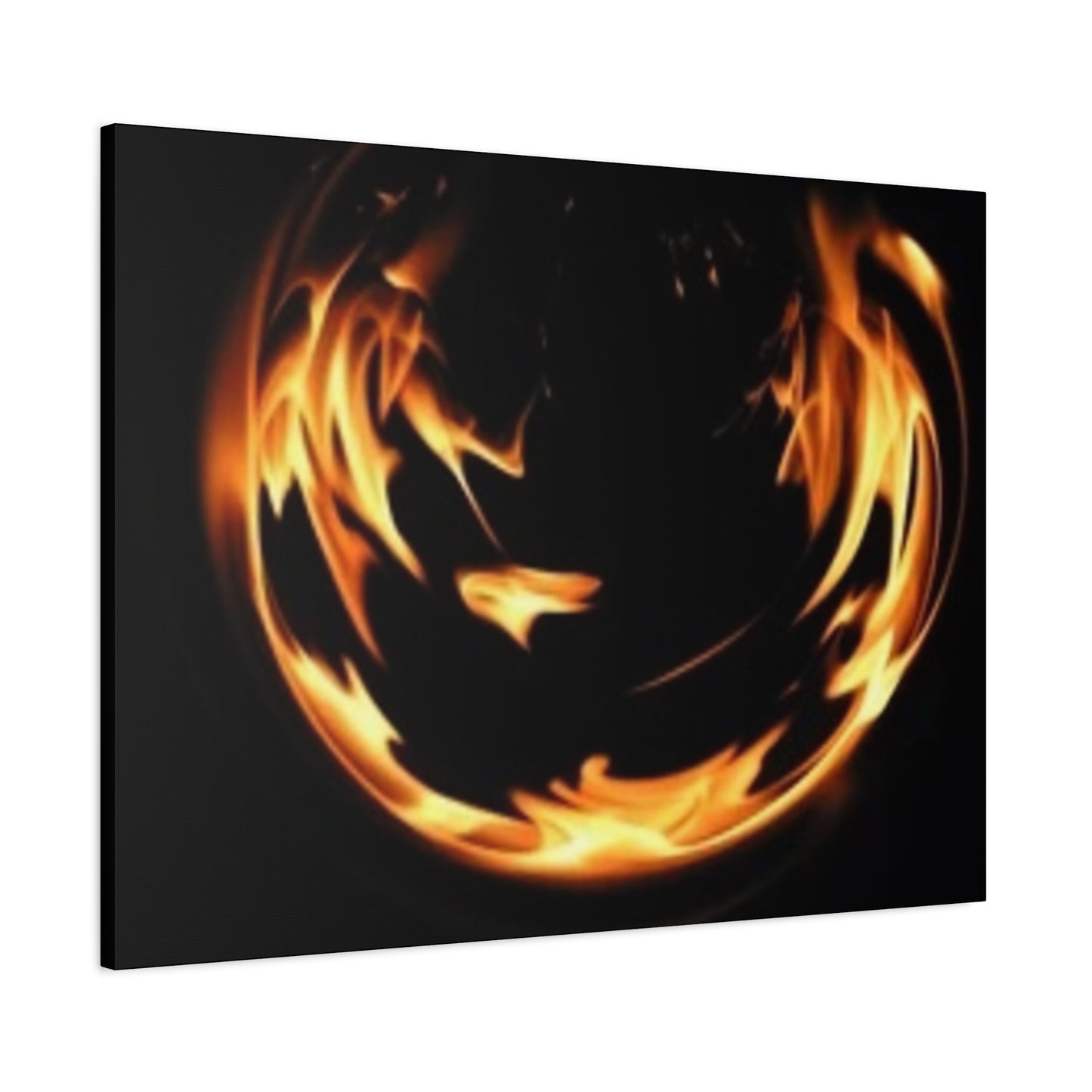 Fire Swirl Matte Canvas Art - Stretched 1.25" Gallery Wrap