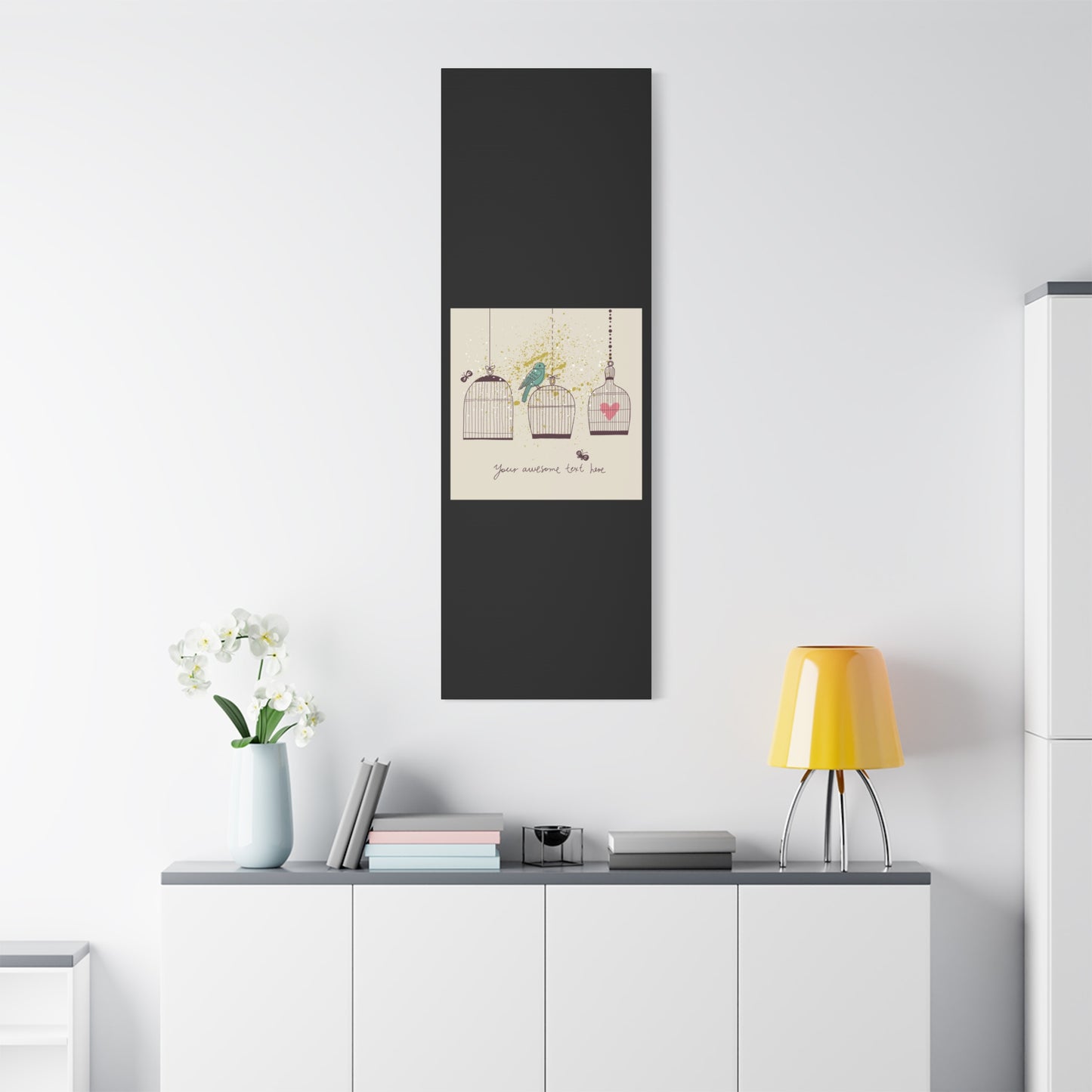 Whimsical Birdcage Canvas Wall Art - Personalized Home Decor