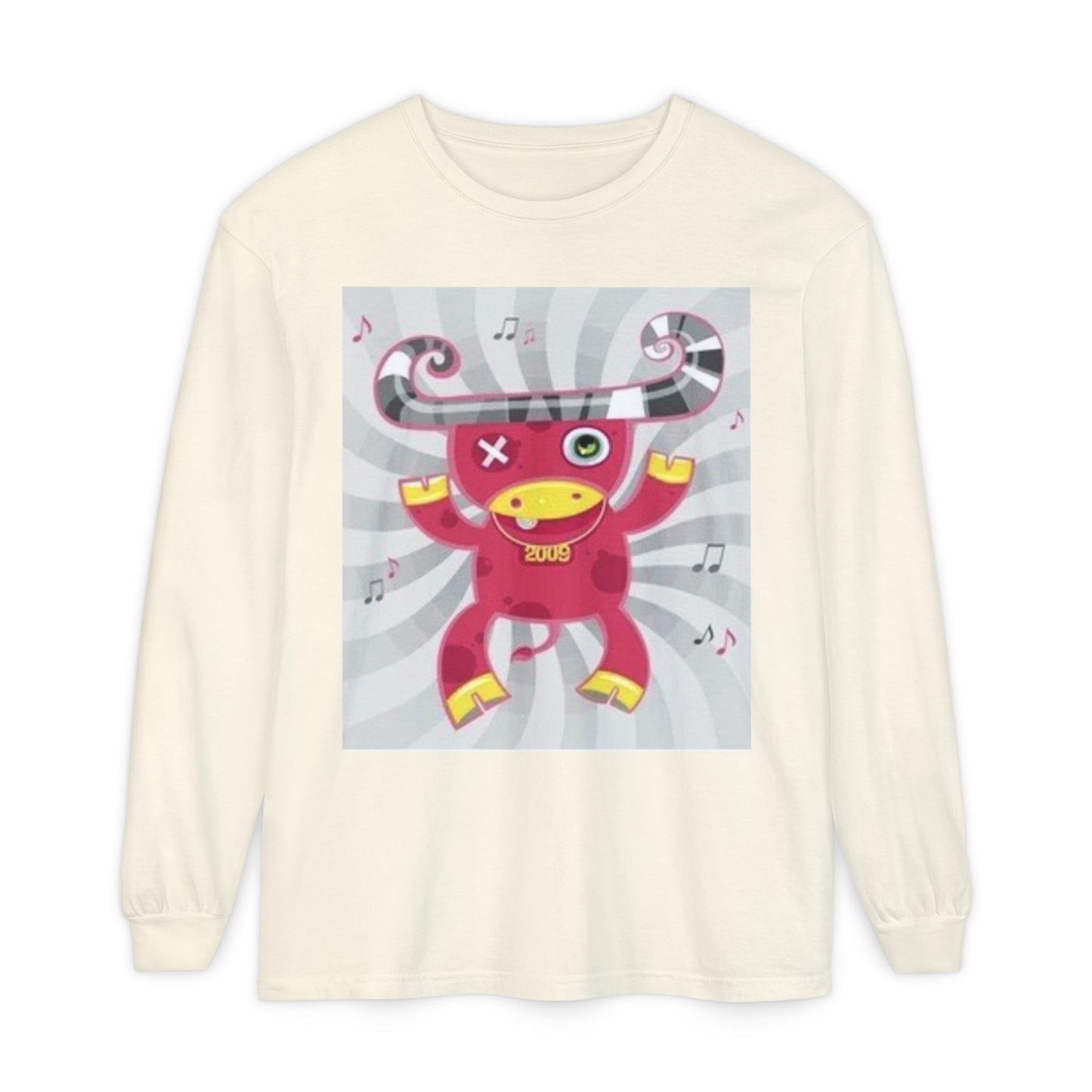 Fun & Quirky Graphic Long Sleeve T-Shirt - Perfect for Music Lovers