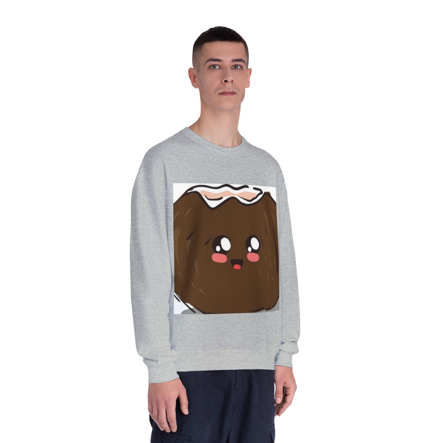 Cute Kawaii Coconut Crewneck Sweatshirt | Unisex Sweatshirt for Food Lovers