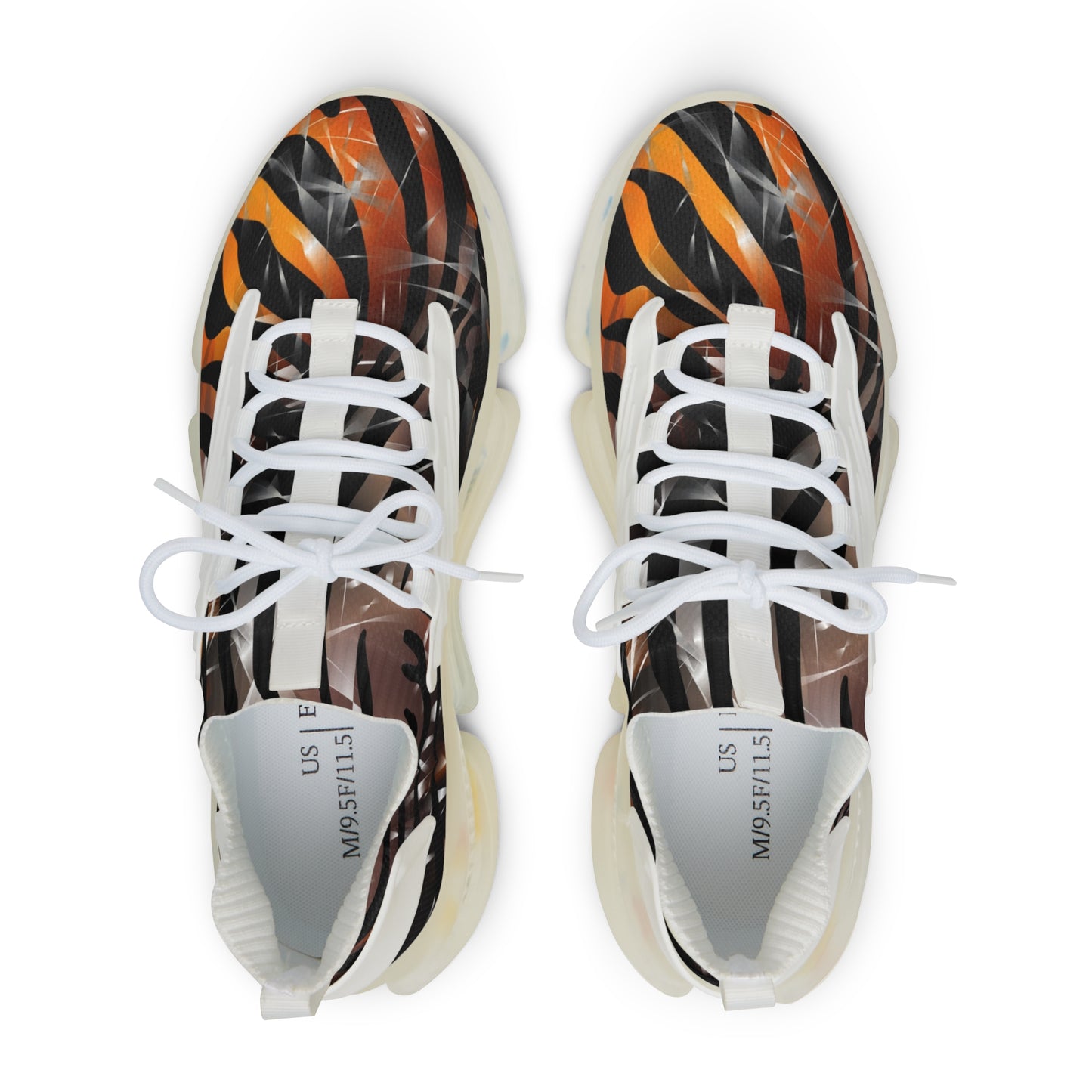 Stylish Men's Mesh Sneakers - Vibrant Animal Print Athletic Shoes