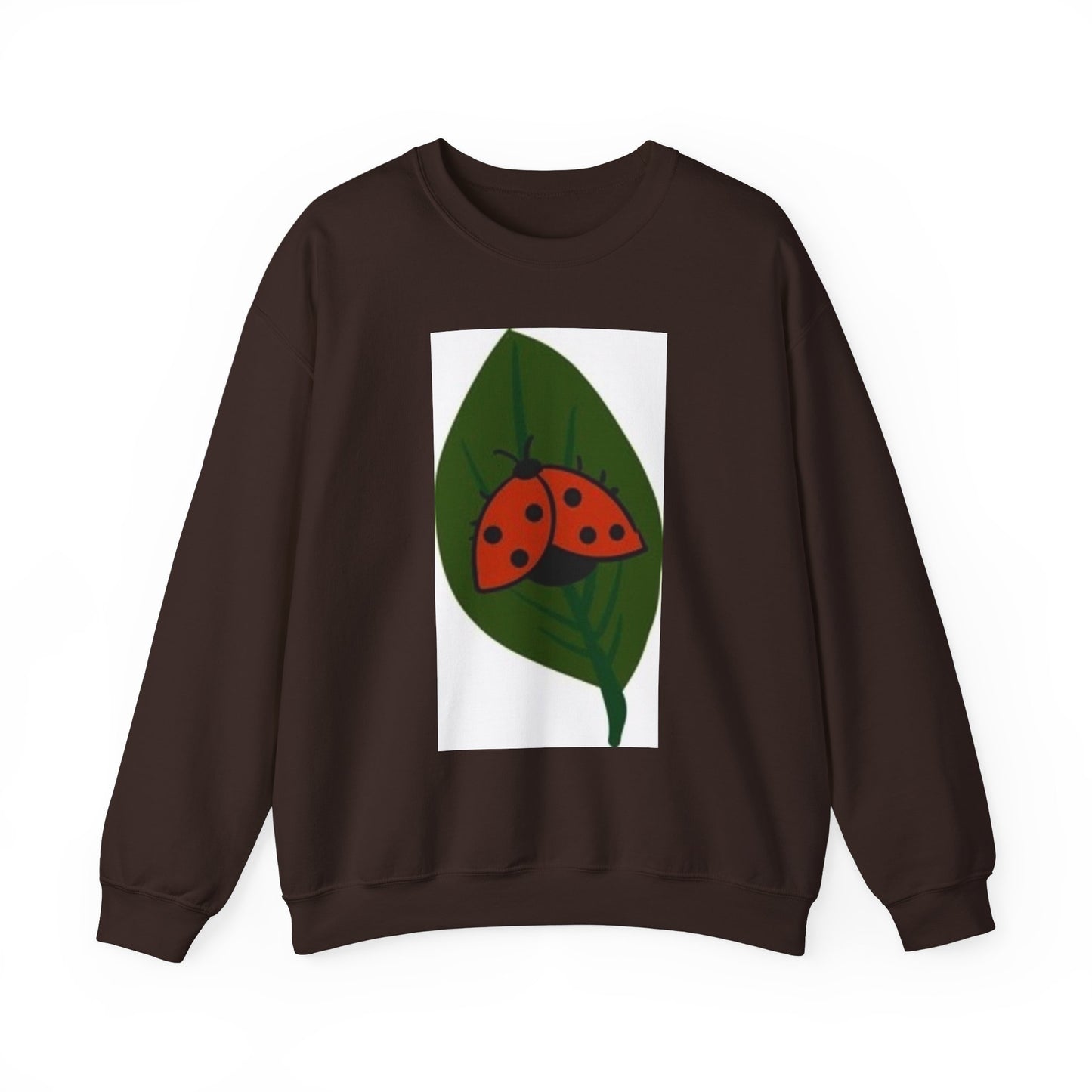 Ladybug Leaf Unisex Crewneck Sweatshirt - Cozy & Eco-Friendly