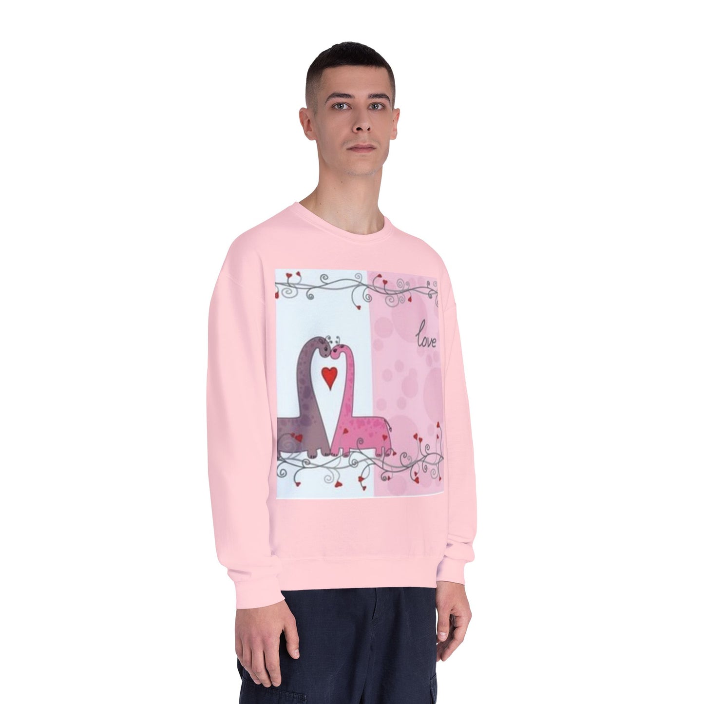 Love-Themed Unisex Crewneck Sweatshirt - Cozy Valentine's Day Gift