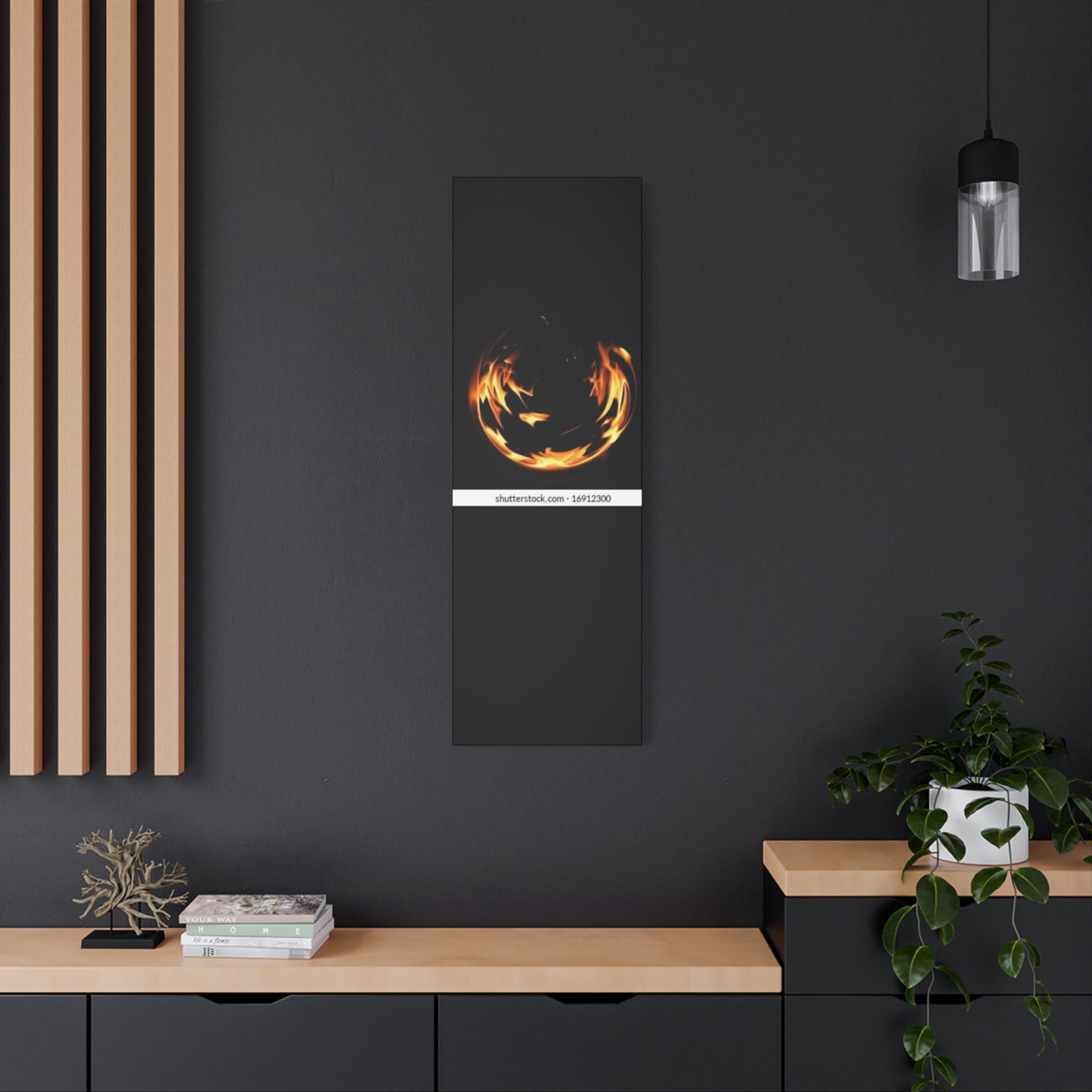 Fire Swirl Matte Canvas Art - Stretched 1.25" Gallery Wrap