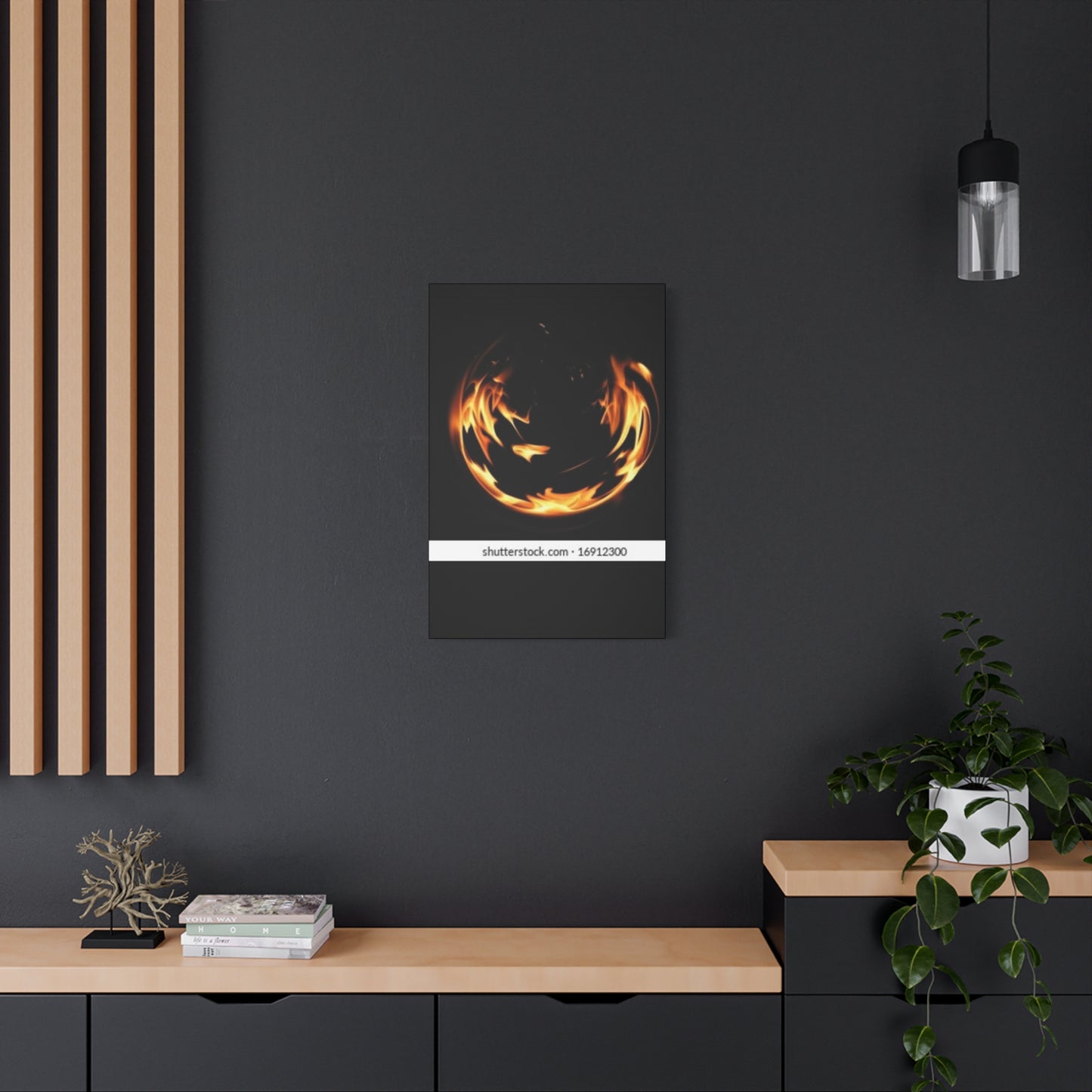 Fire Swirl Matte Canvas Art - Stretched 1.25" Gallery Wrap