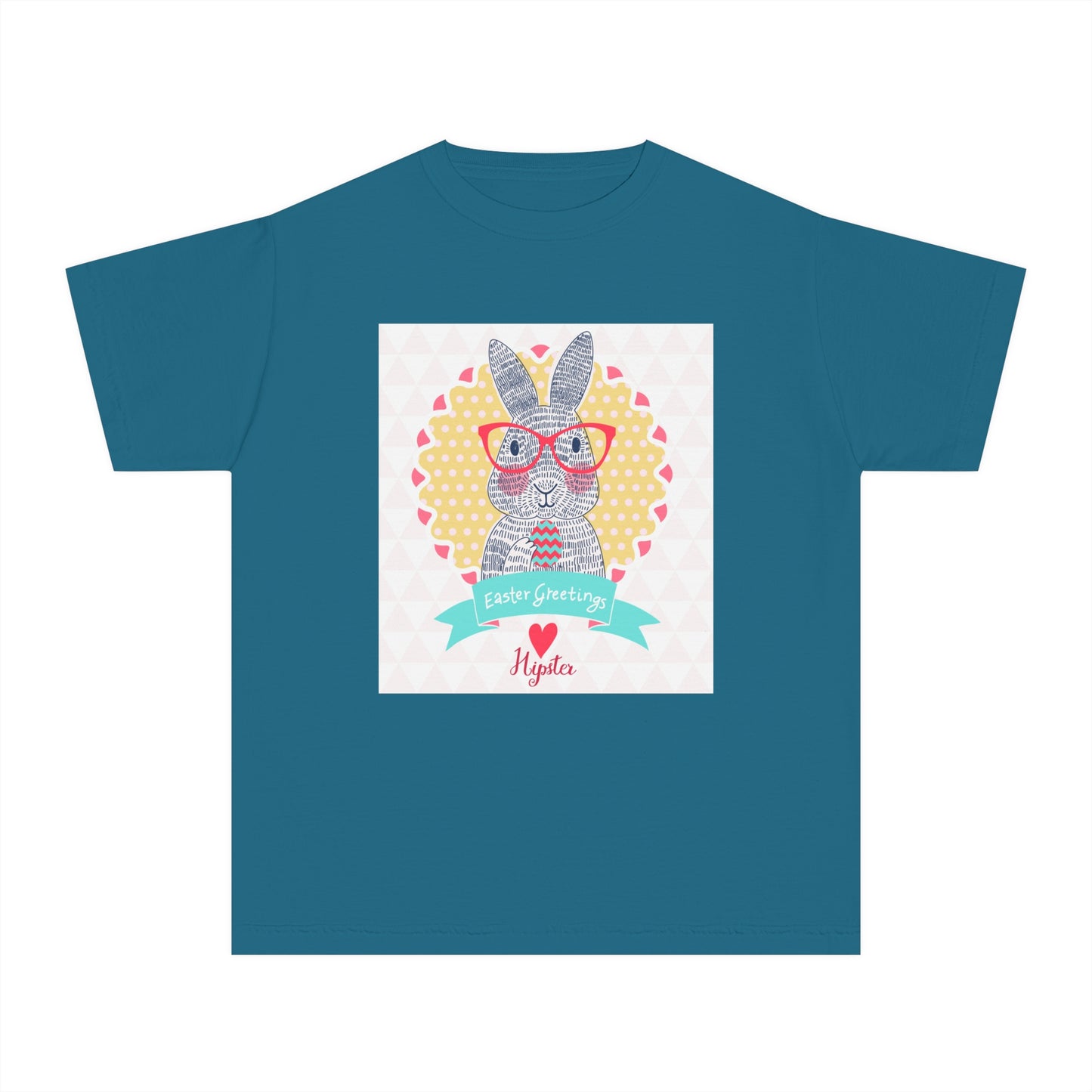 Youth Easter Bunny Tee - 'Easter Greetings' Design