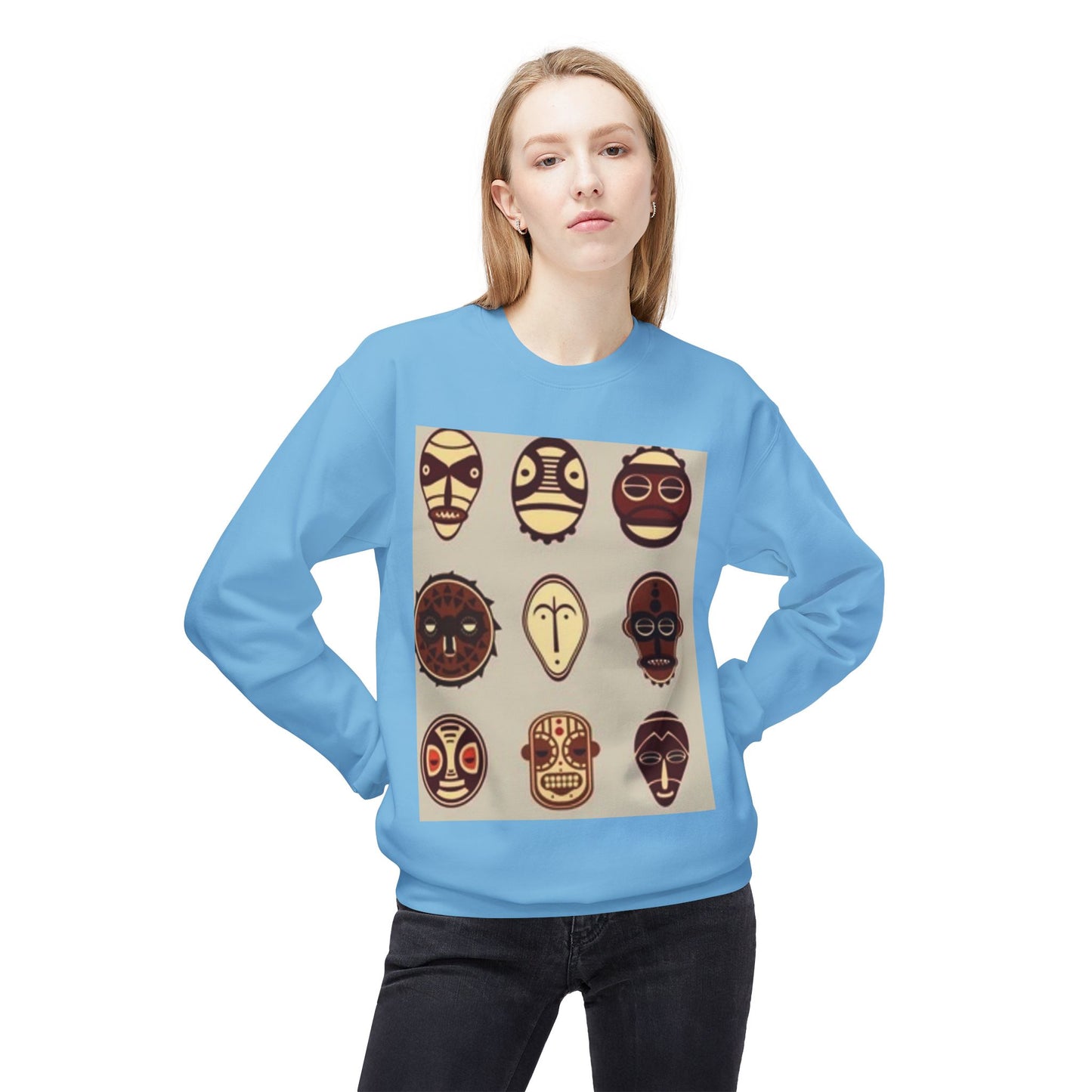 Artistic Horse Illustration Fleece Crewneck Sweatshirt - Unisex