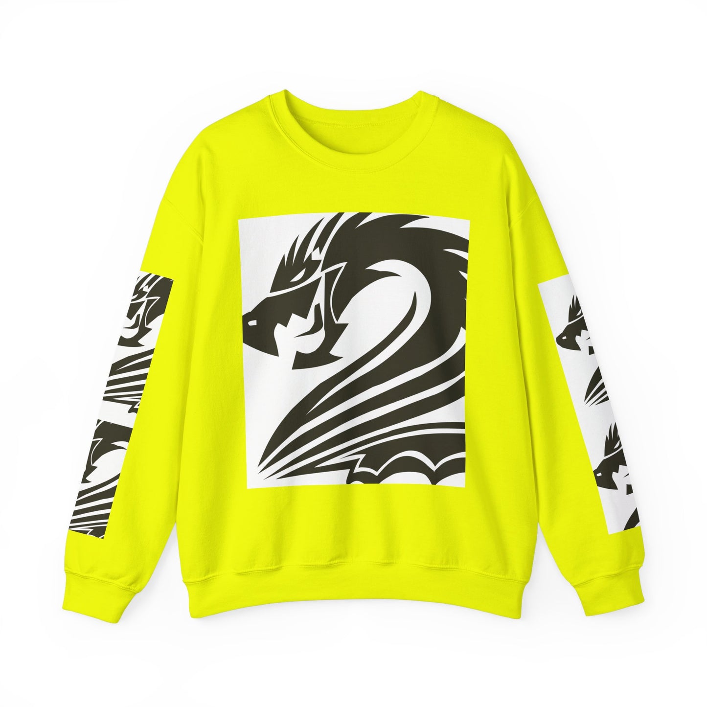 Dragon Graphic Unisex Heavy Blend Sweatshirt - Cozy and Stylish for Fantasy Enthusiasts