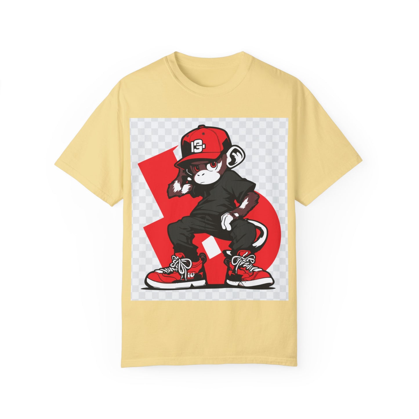 Cool Graffiti Monkey Unisex Garment-Dyed T-Shirt