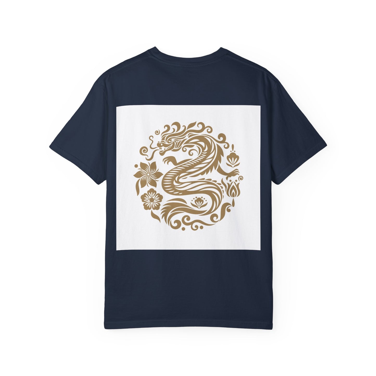 Garment-Dyed Dragon Graphic T-shirt for Nature Lovers