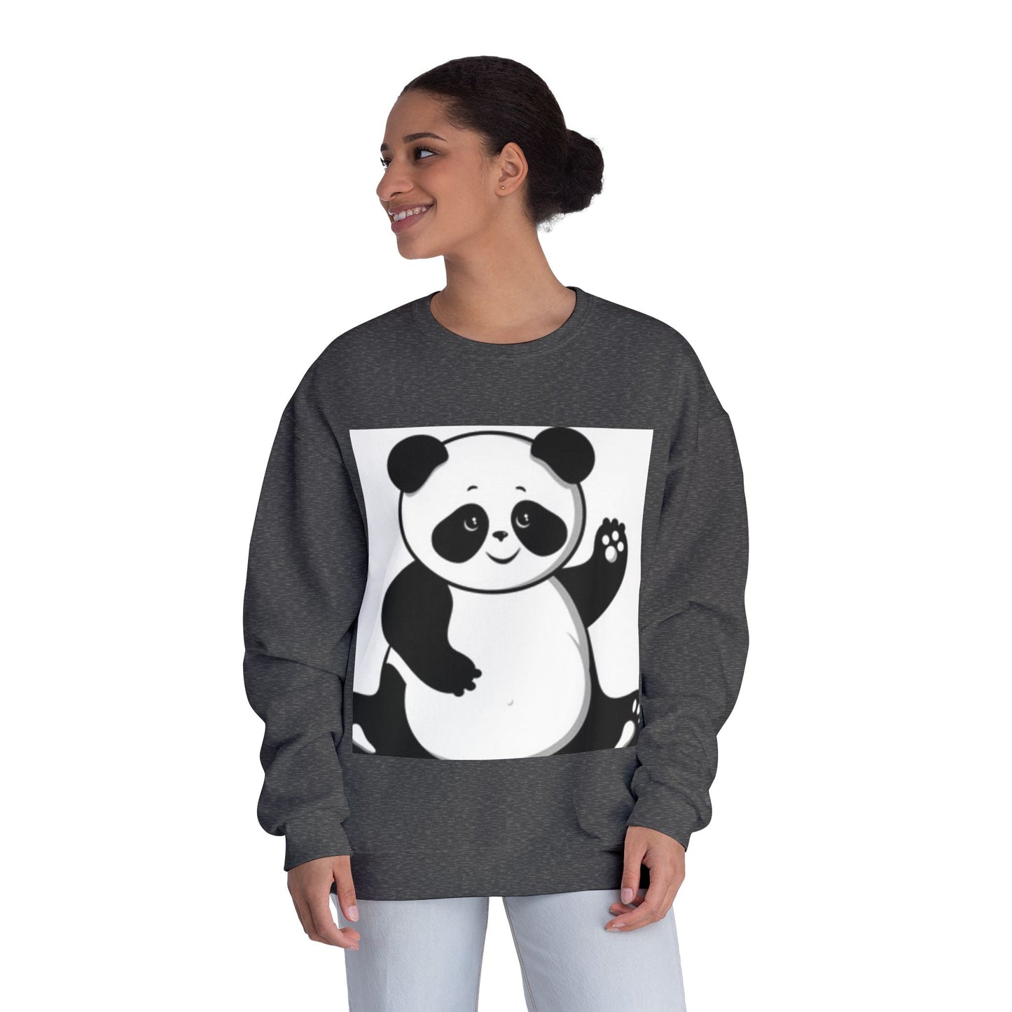 Cute Panda Unisex Crewneck Sweatshirt - Cozy Casual Wear for Animal Lovers