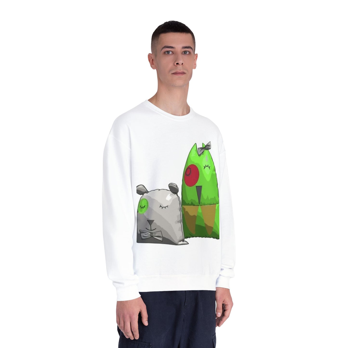 Cute Cartoon Monsters Unisex Crewneck Sweatshirt - Cozy Fun for All Ages