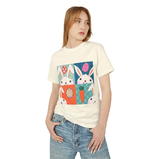 Cute Easter Bunny Tee - Unisex Garment-Dyed Cotton Shirt