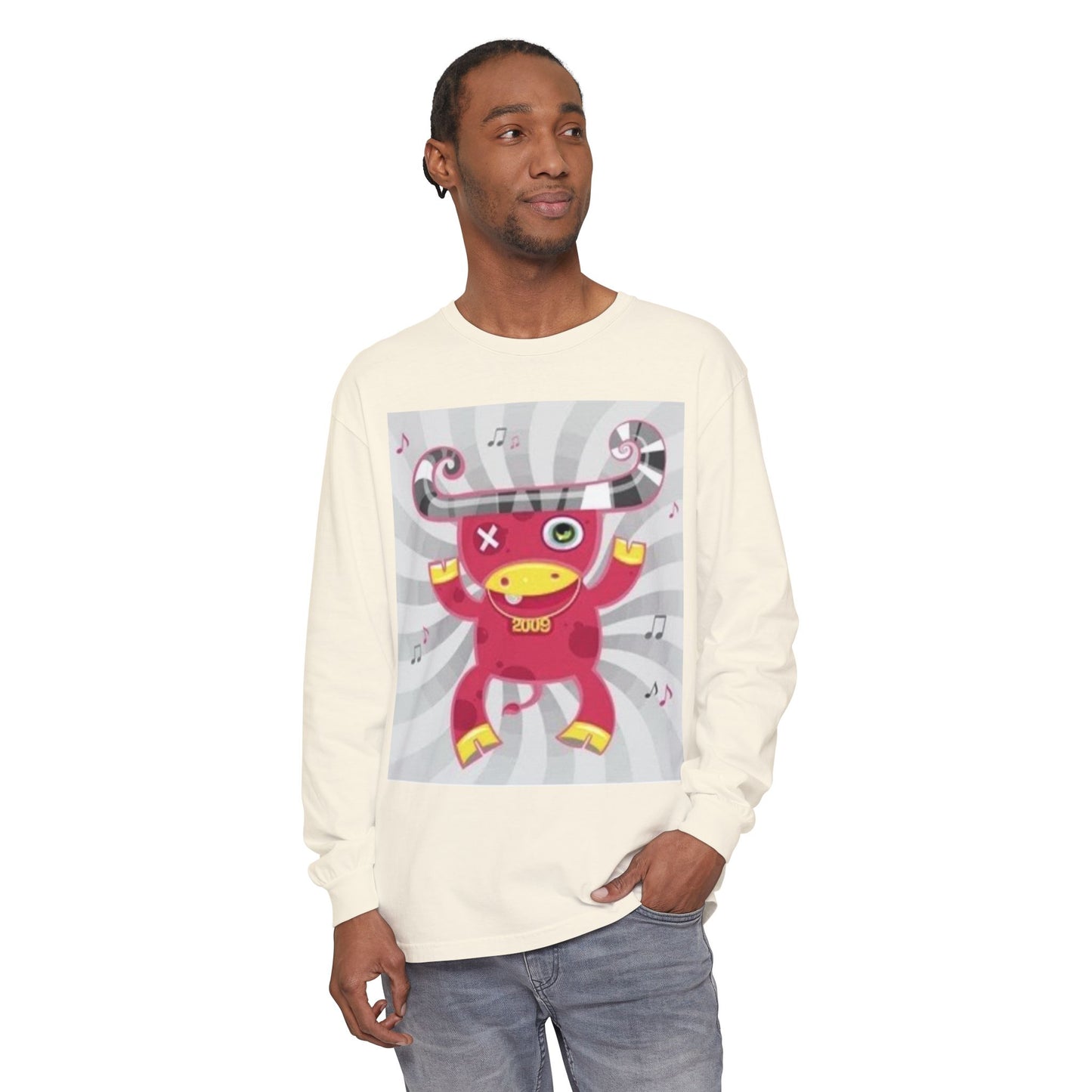 Fun & Quirky Graphic Long Sleeve T-Shirt - Perfect for Music Lovers