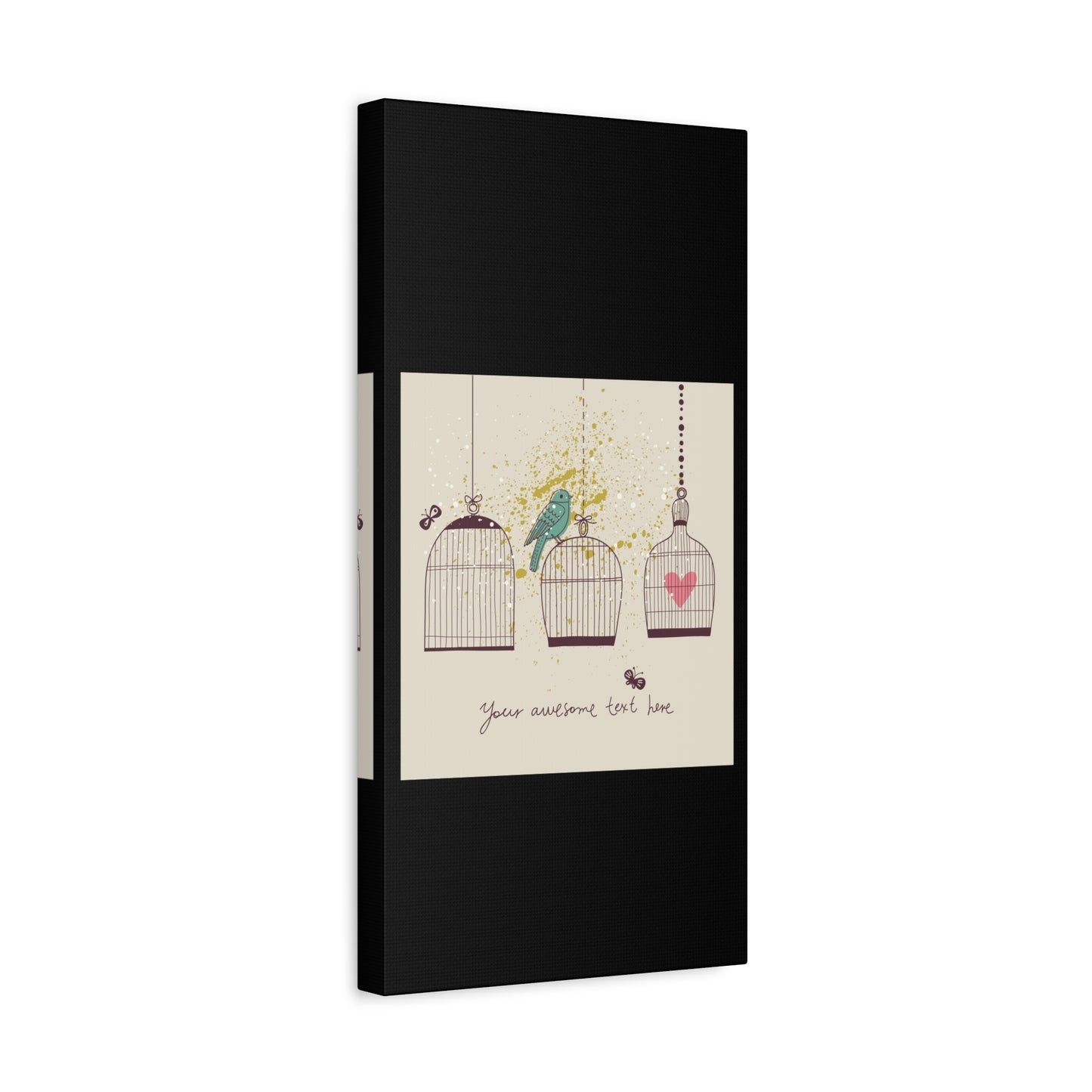 Whimsical Birdcage Canvas Wall Art - Personalized Home Decor