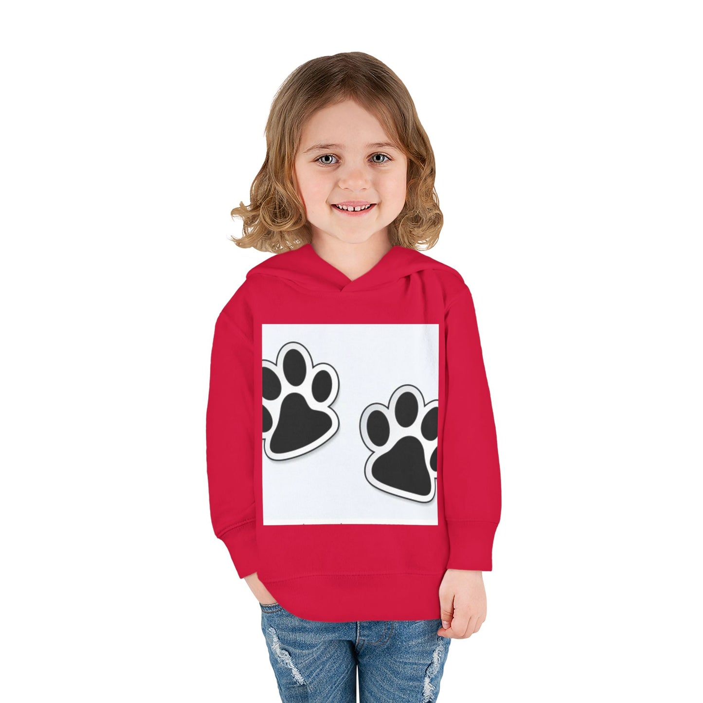 Wildlife Pattern Toddler Pullover Fleece Hoodie - Playful Animal Design for Kids