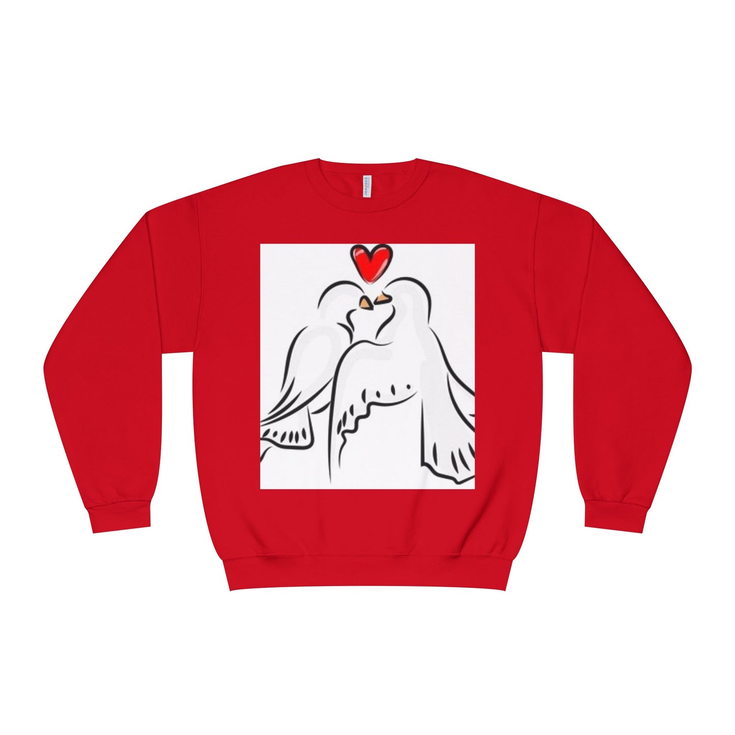 Love Birds Crewneck Sweatshirt - Soft White Unisex Pullover for Couples