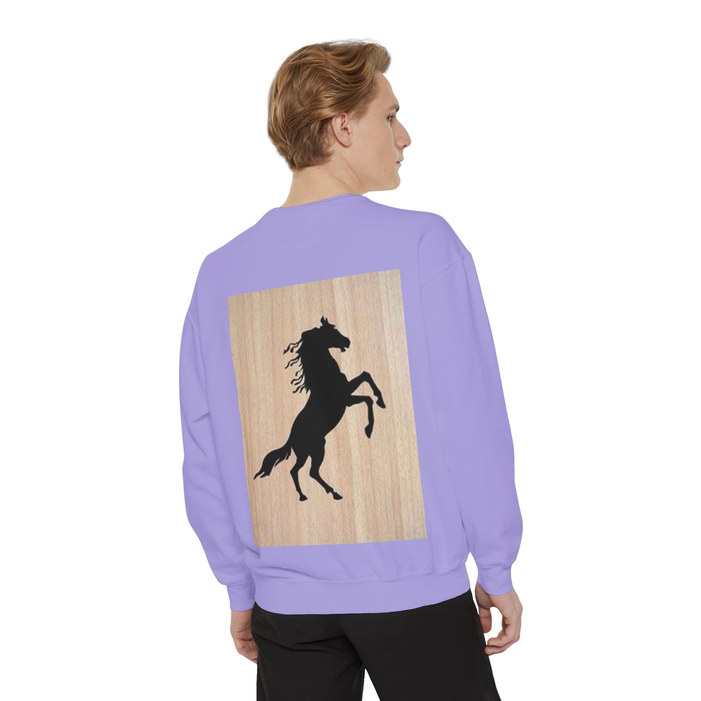 Equestrian Spirit Unisex Garment-Dyed Sweatshirt - Bold Horse Design