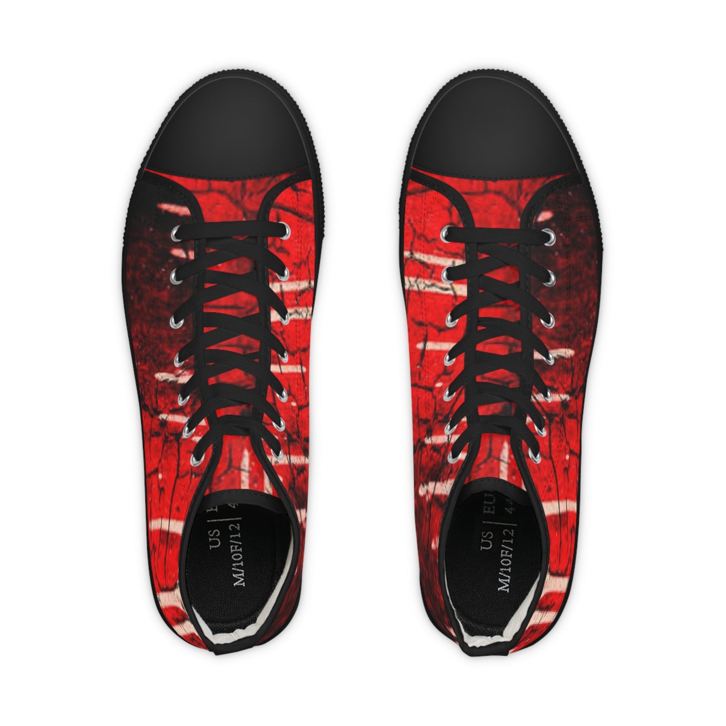 Men's High Top Sneakers - Bold Red Urban Style