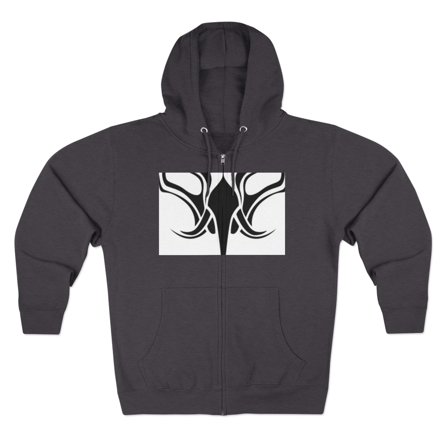 Tribal Design Unisex Zip Hoodie - Stylish & Versatile Outdoor Wear