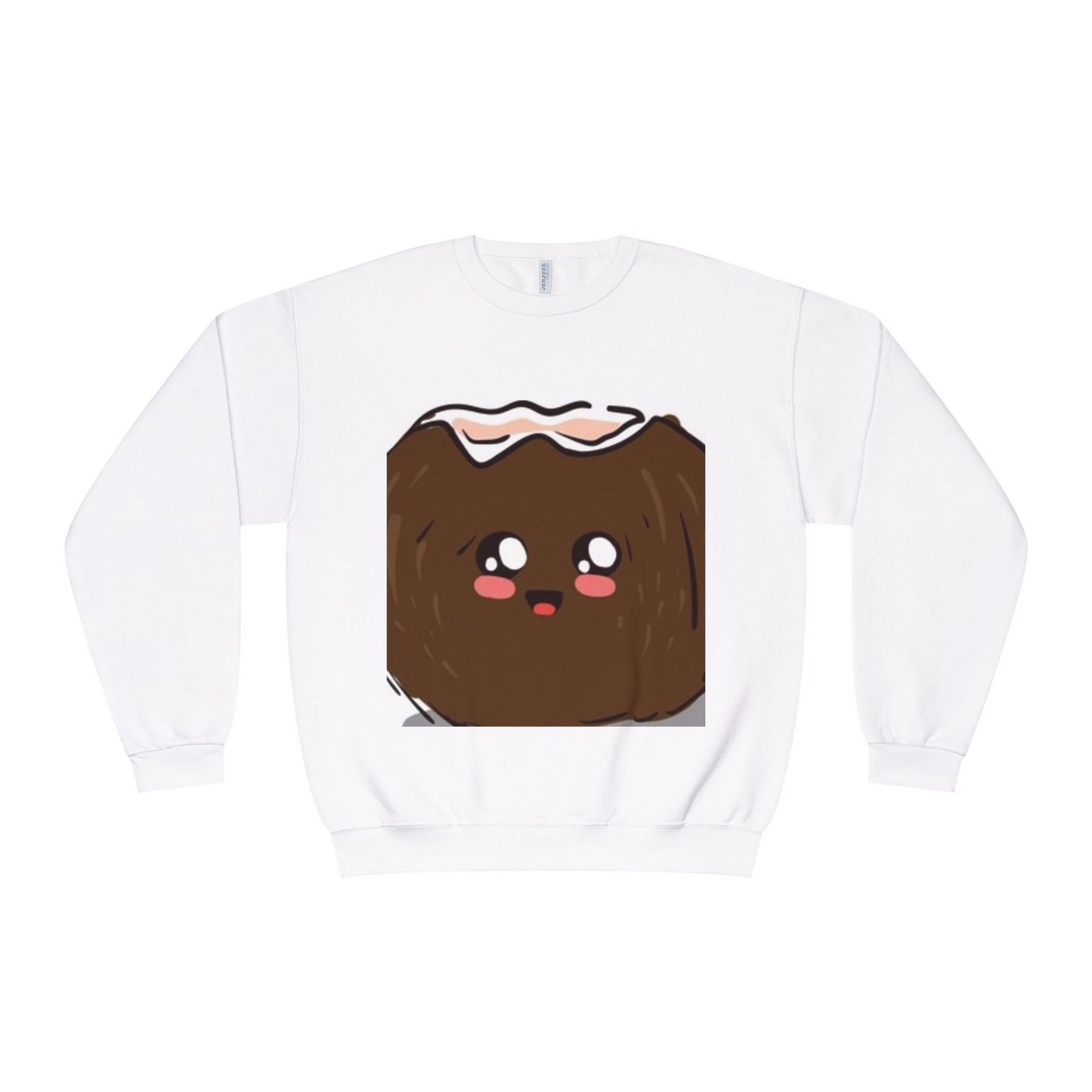 Cute Kawaii Coconut Crewneck Sweatshirt | Unisex Sweatshirt for Food Lovers