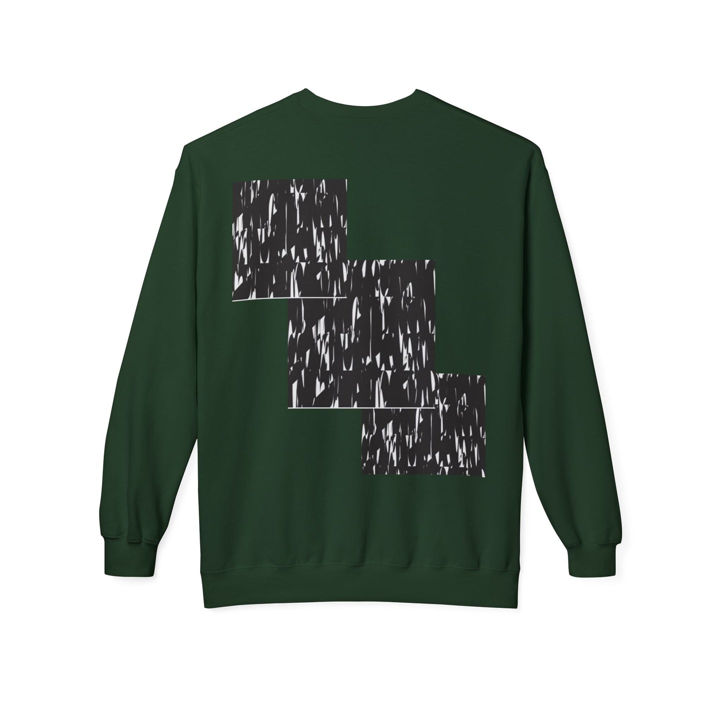 Modern Abstract Fleece Crewneck Sweatshirt - Cozy Unisex Apparel
