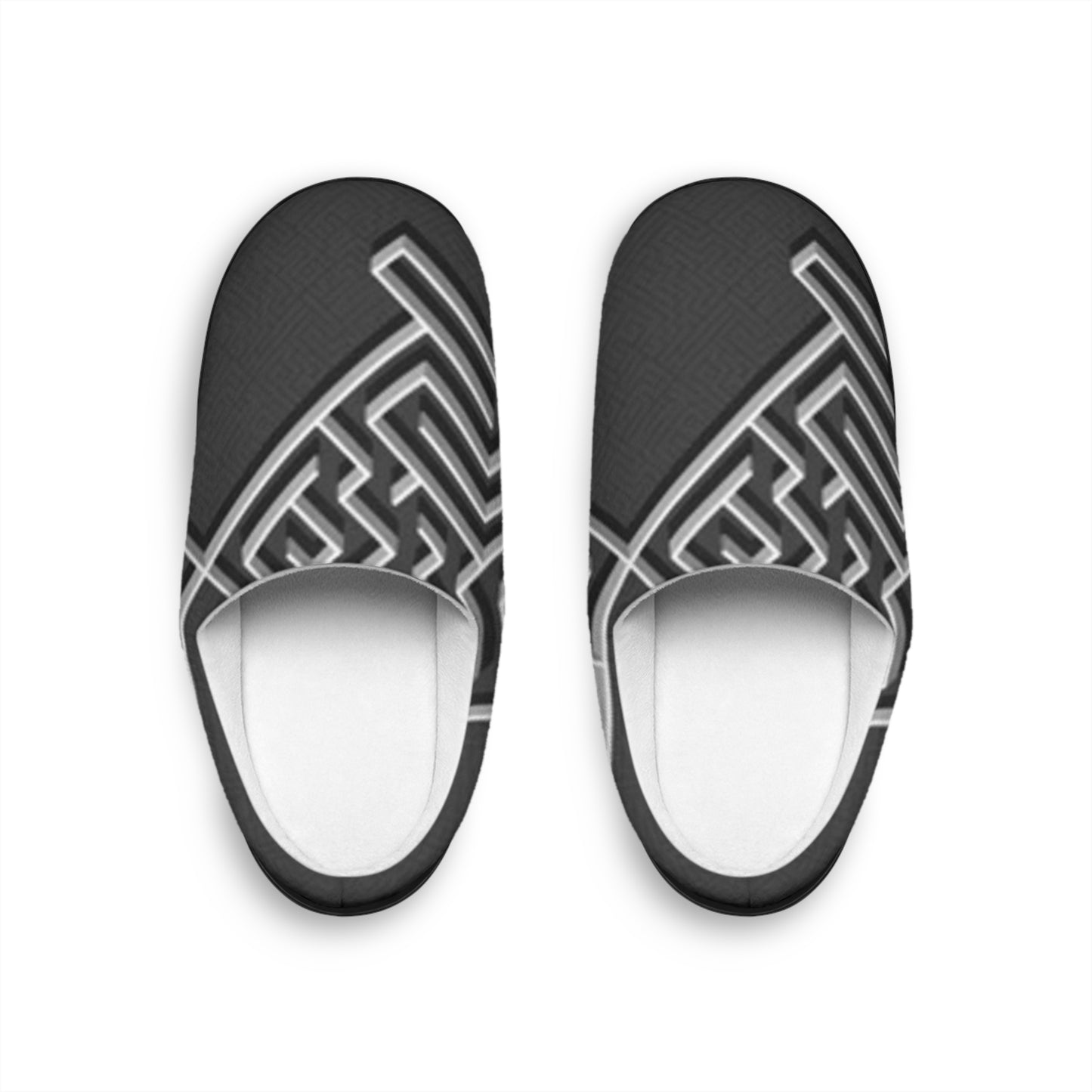 Stylish Maze Pattern Men's Indoor Slippers - Comfortable & Cozy Footwear for Relaxation