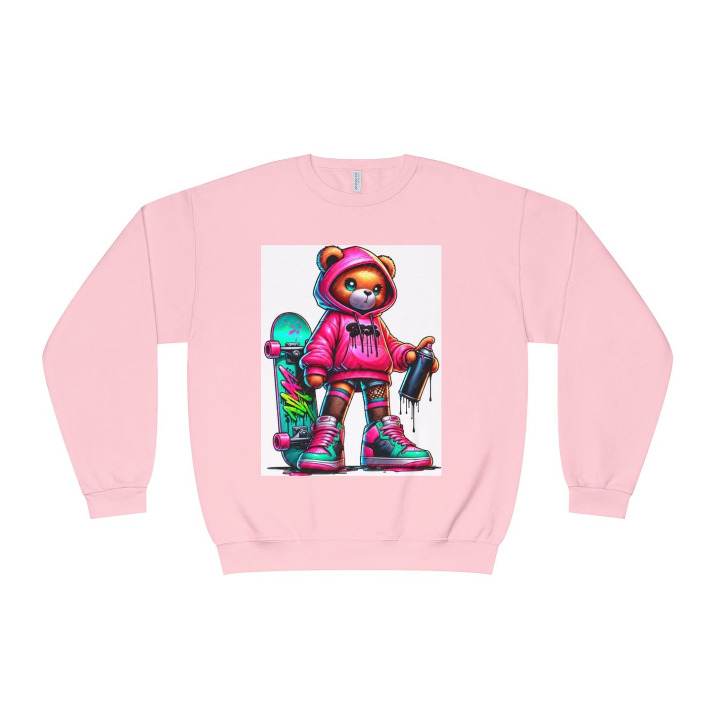 Skater Bear Crewneck Sweatshirt - Fun Streetwear Style