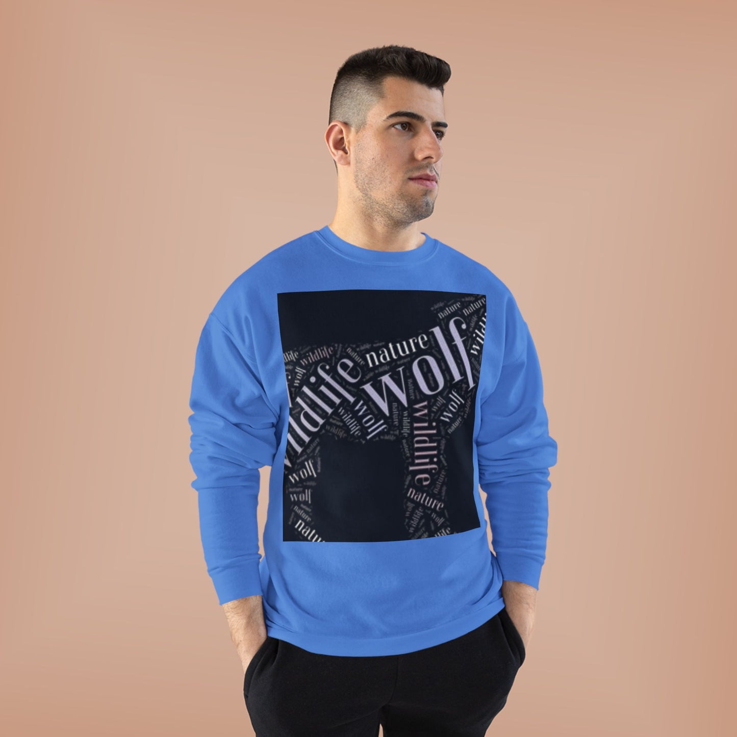 Unisex Eco-Friendly Wolf Graphic Crewneck Sweatshirt - Nature Lover Gift