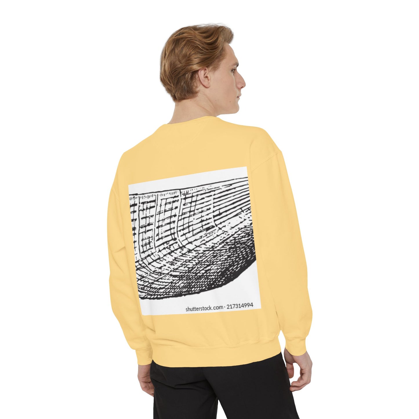 Graphic Unisex Garment-Dyed Sweatshirt | Nautical Design for Ocean Lovers