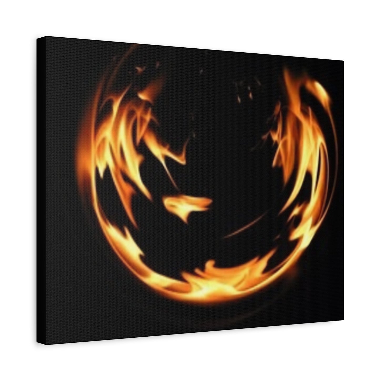 Fire Swirl Matte Canvas Art - Stretched 1.25" Gallery Wrap