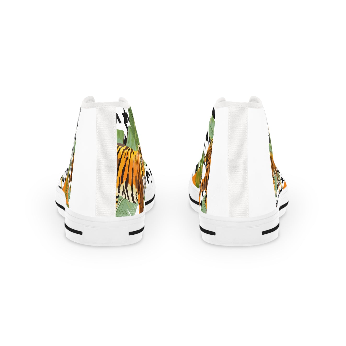 Men's High Top Sneakers - Bold Jungle Vibe Design