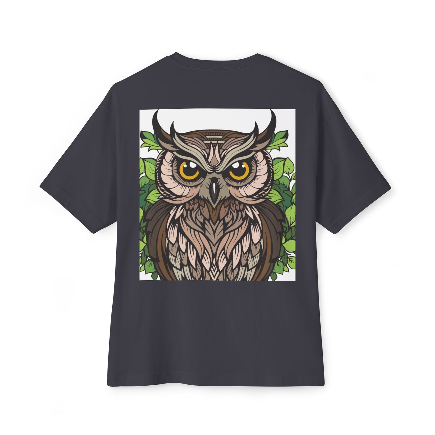 Wildlife Graphic Oversized T-Shirt - Snake & Owl Design