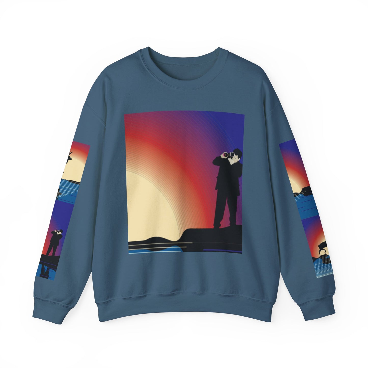 Vibrant Deer Sunset Unisex Crewneck Sweatshirt