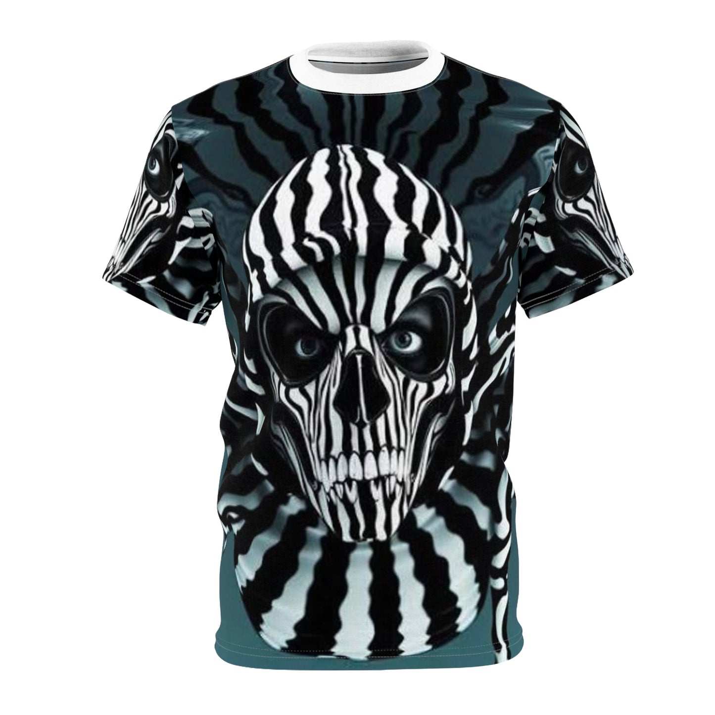 Gothic Skull Print Unisex Tee - Edgy Fashion Statement for Halloween and Everyday Wear