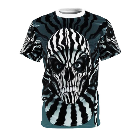Gothic Skull Print Unisex Tee - Edgy Fashion Statement for Halloween and Everyday Wear