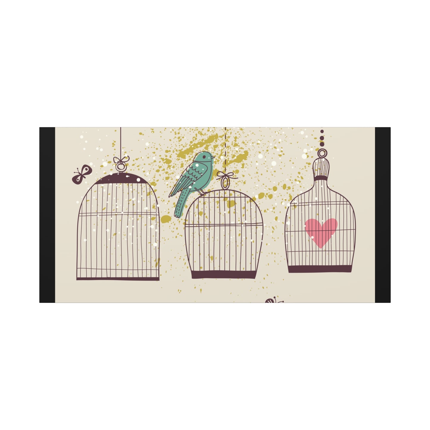 Whimsical Birdcage Canvas Wall Art - Personalized Home Decor