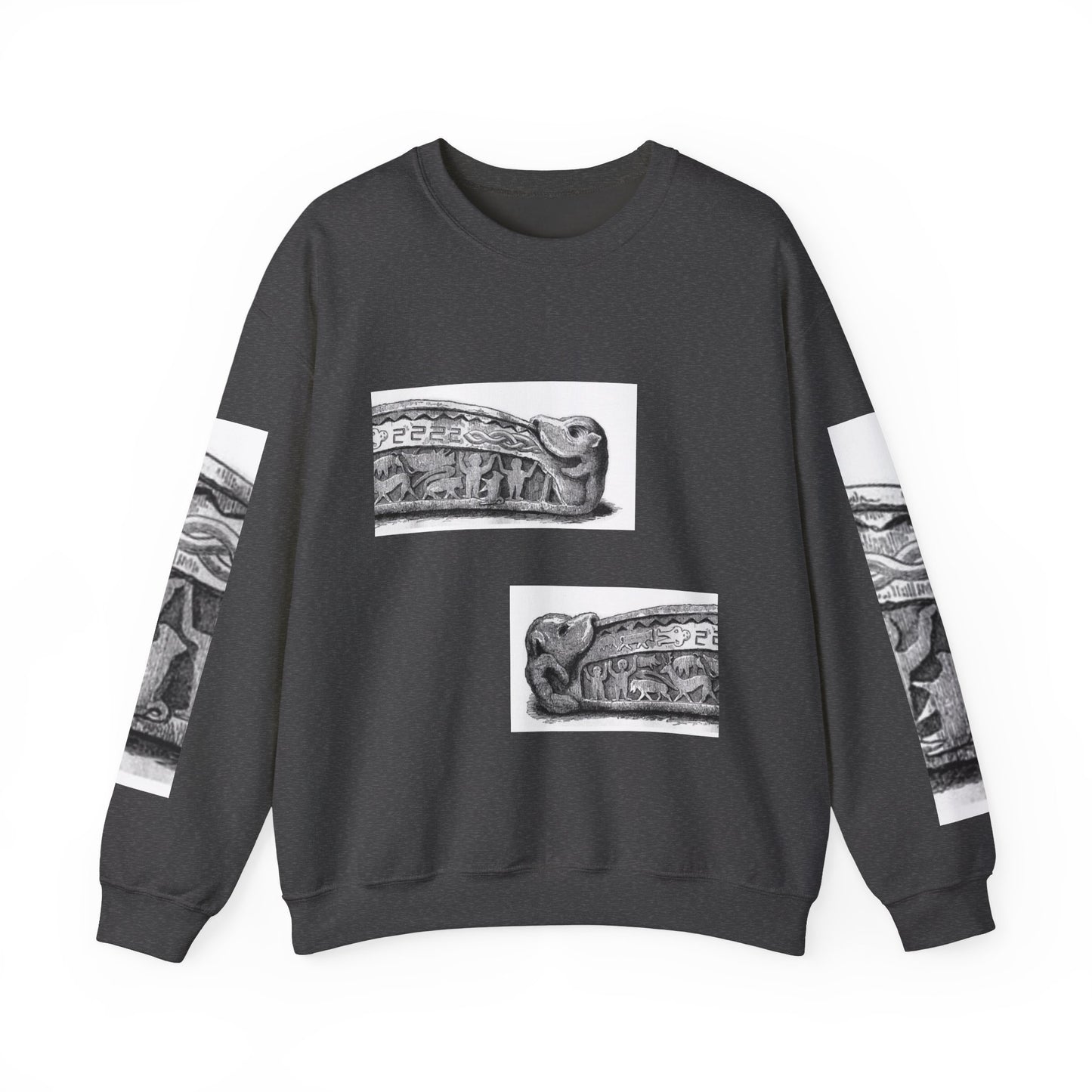 Artistic Unisex Heavy Blend™ Crewneck Sweatshirt - Vintage-Inspired Graphic Design