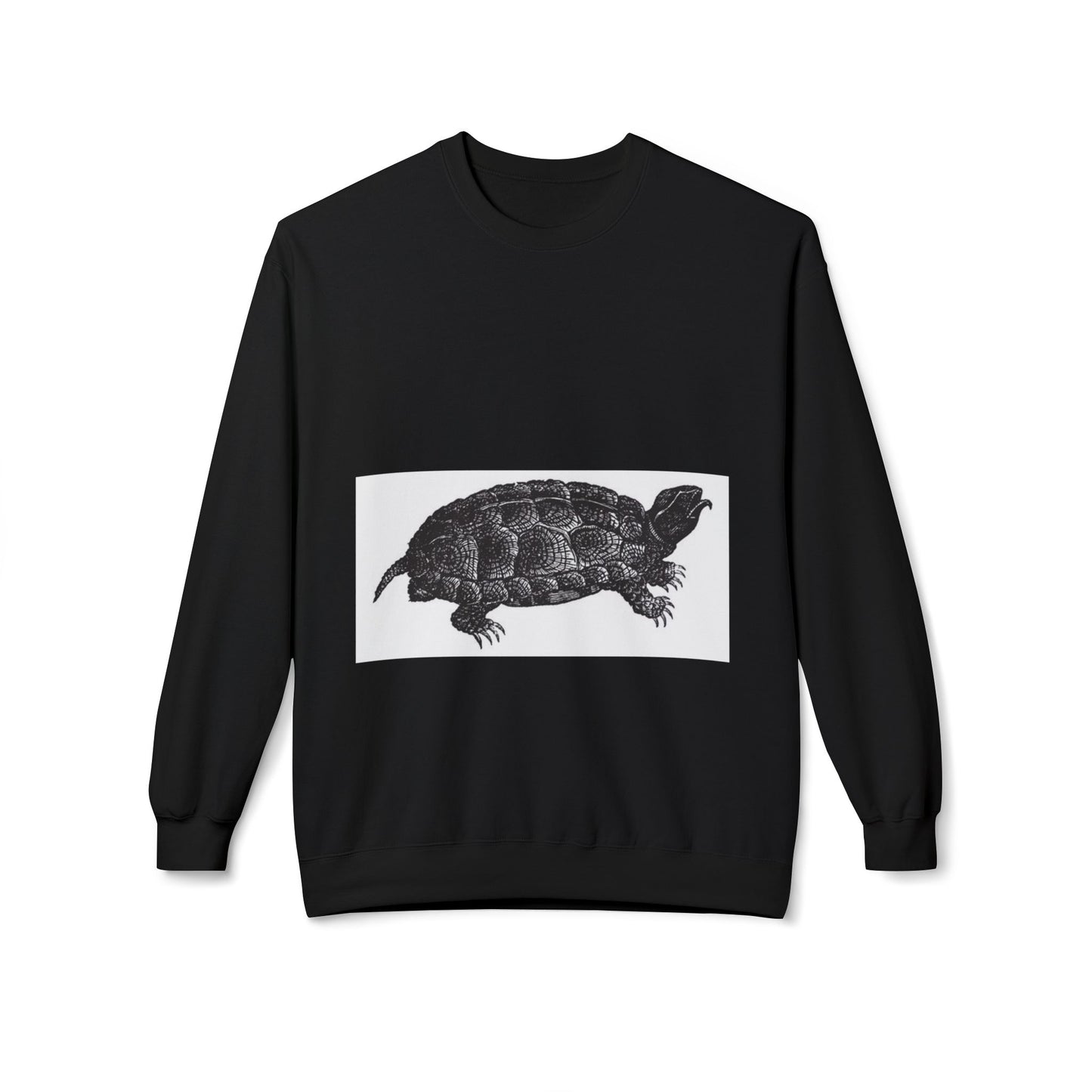 Turtle Design Unisex Fleece Crewneck Sweatshirt - Chill Vibes, Perfect Gift for Nature Lovers