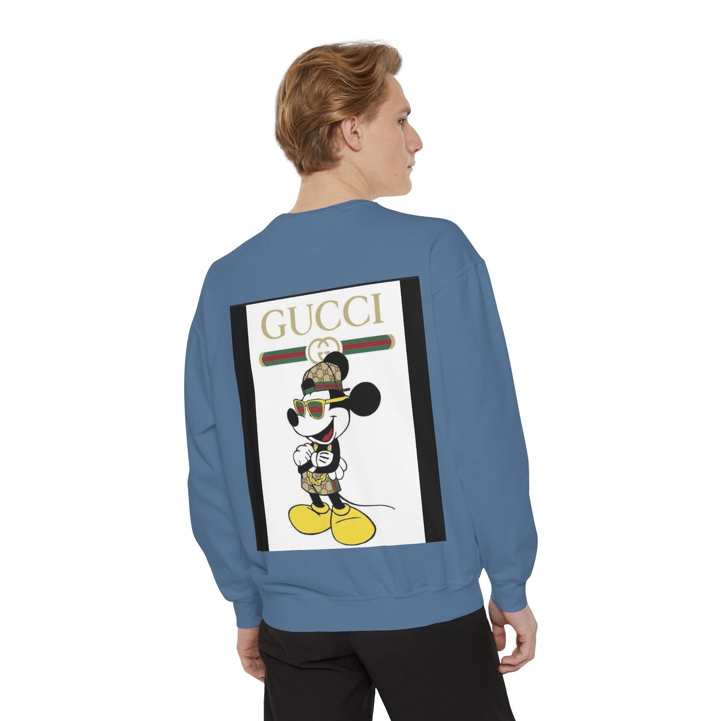 Mickey Mouse Gucci Streetwear Sweatshirt - Unisex Garment-Dyed
