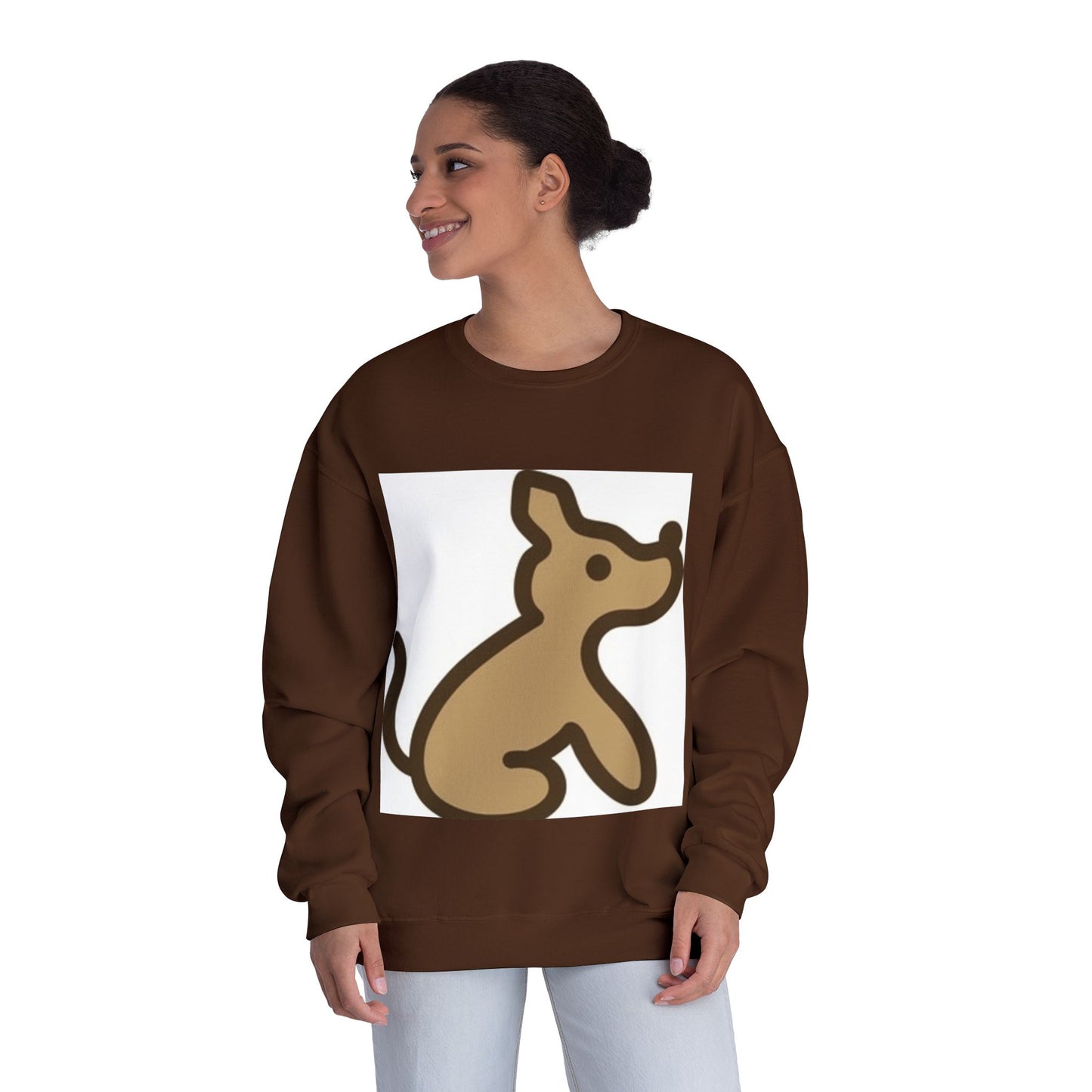Cute Dog Illustration Unisex Crewneck Sweatshirt - Cozy Pet Lover Gift