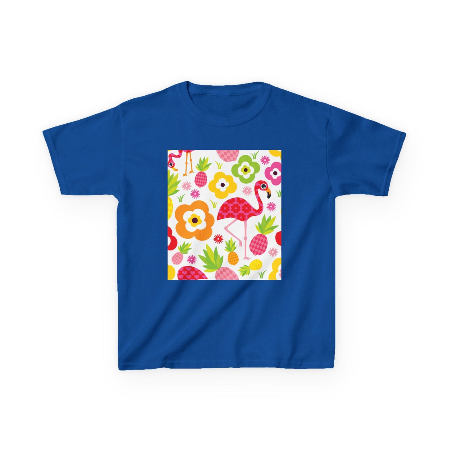 Kids Tropical Flamingo Tee - Fun & Colorful Cotton Shirt for Summer Adventures