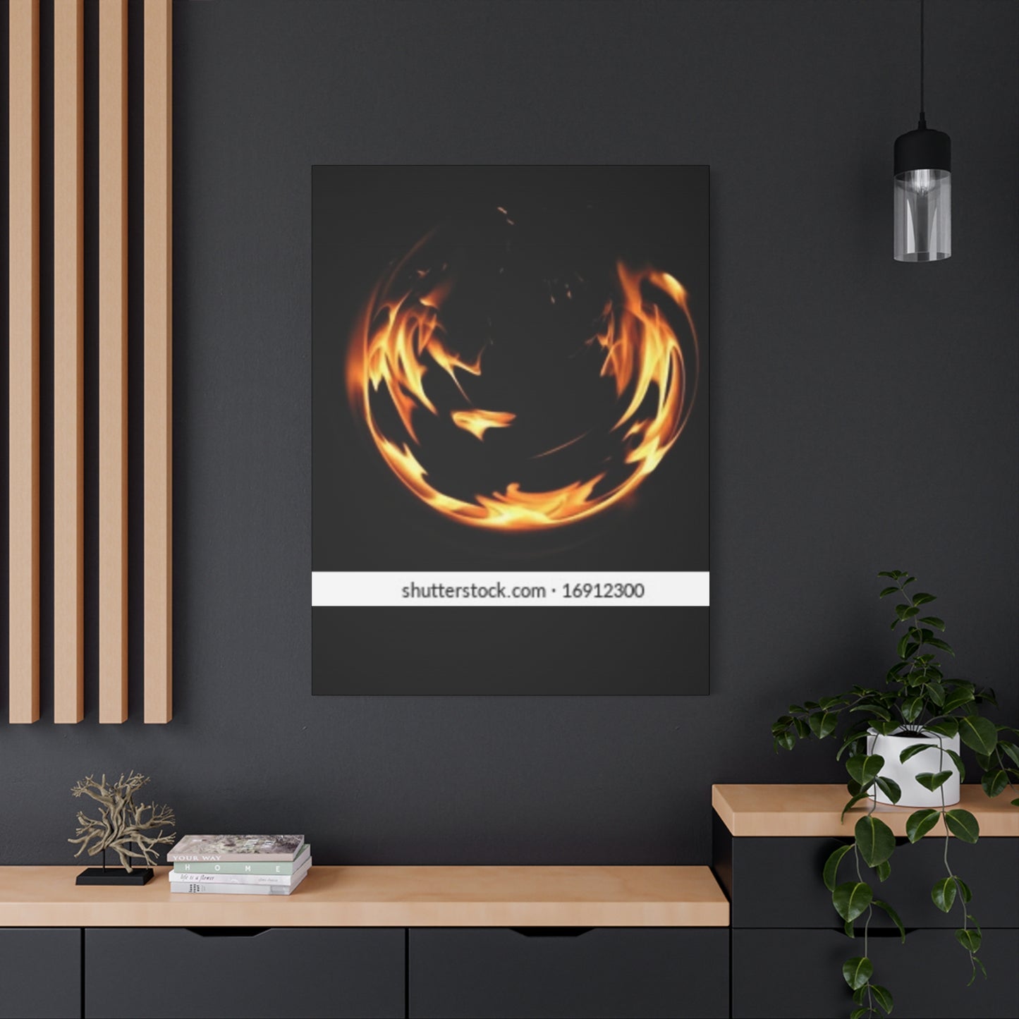 Fire Swirl Matte Canvas Art - Stretched 1.25" Gallery Wrap