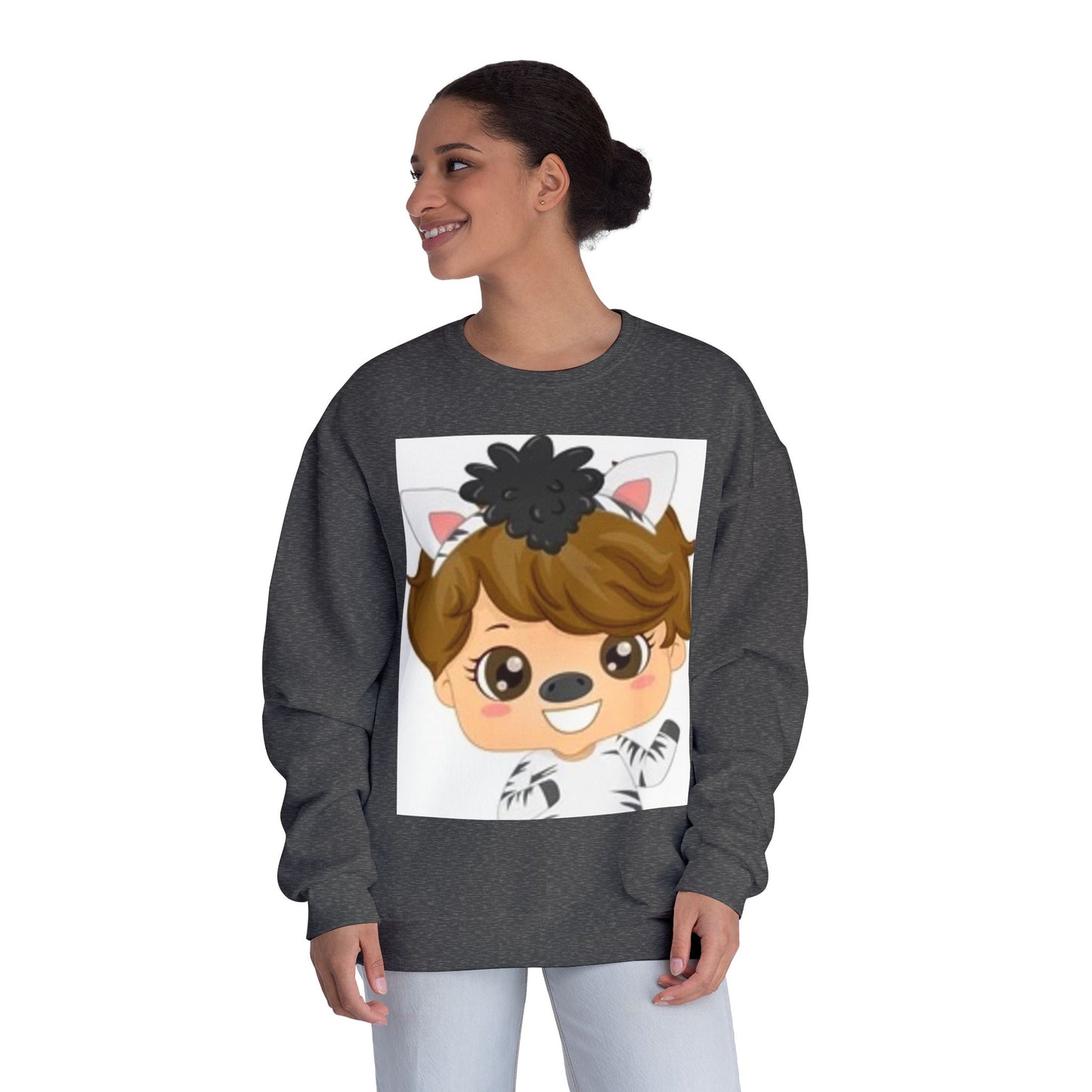 Cute Cartoon Animal Crewneck Sweatshirt for Kids