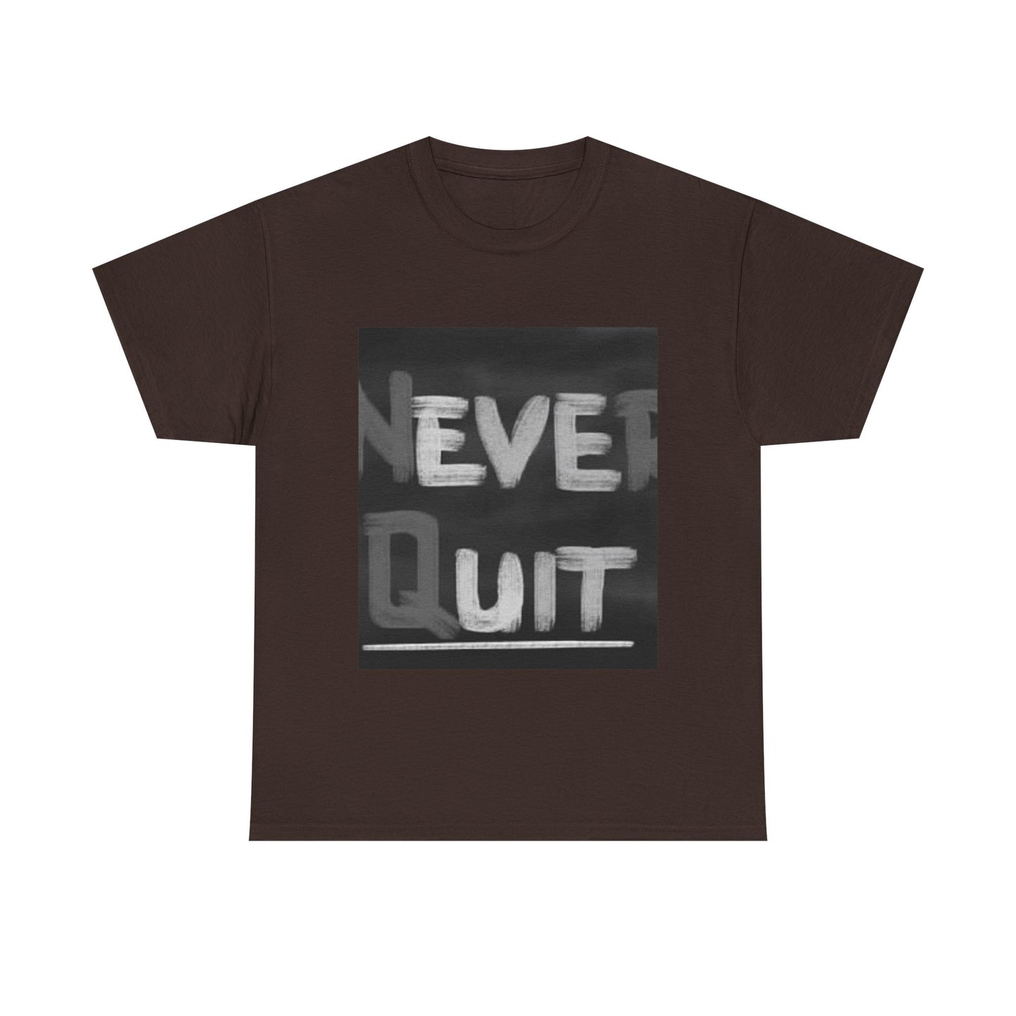Motivational Unisex Heavy Cotton Tee - "Never Quit" Inspirational Shirt